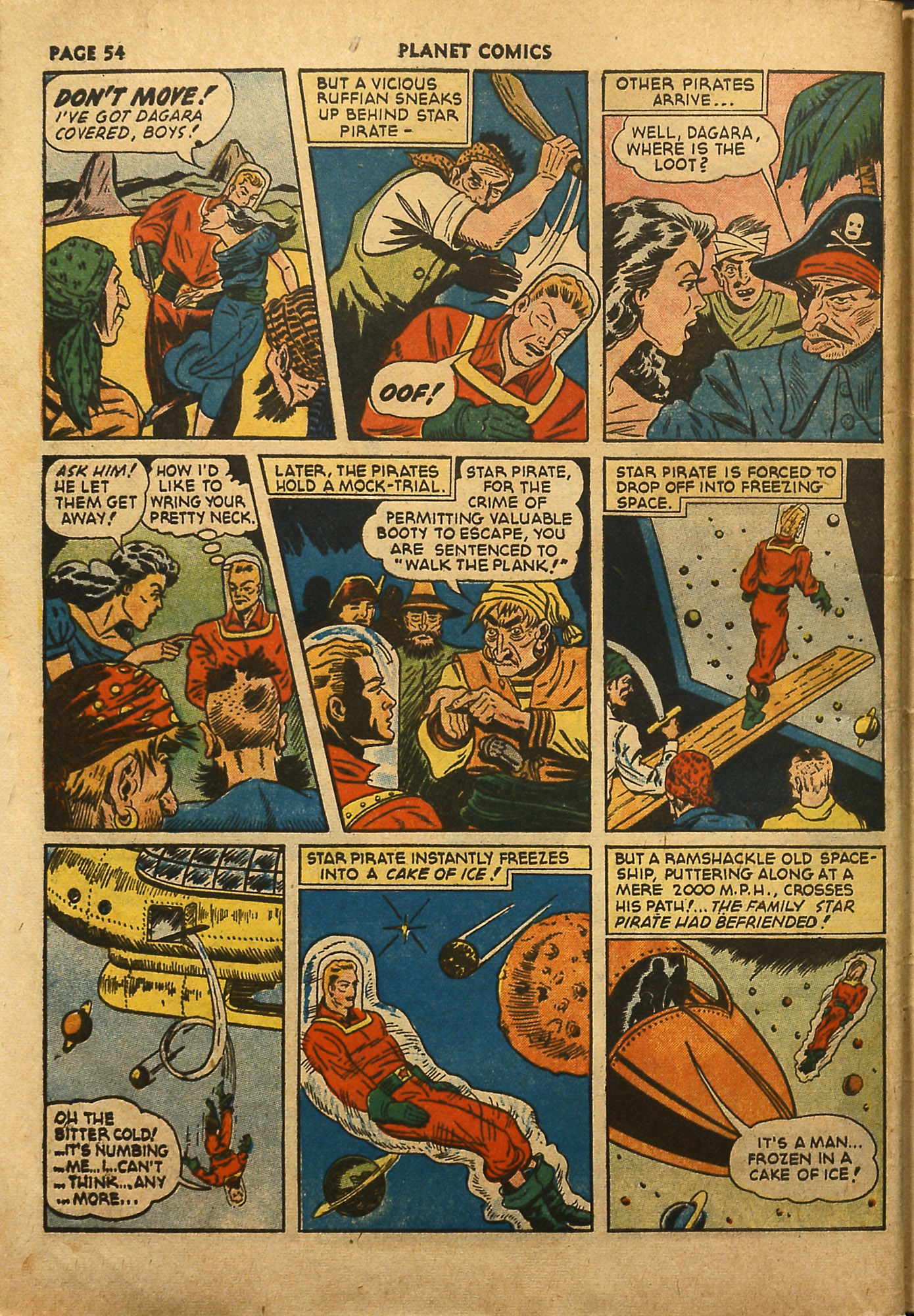 Planet Comics #18 (Fiction House), page 56. Public domain (US).