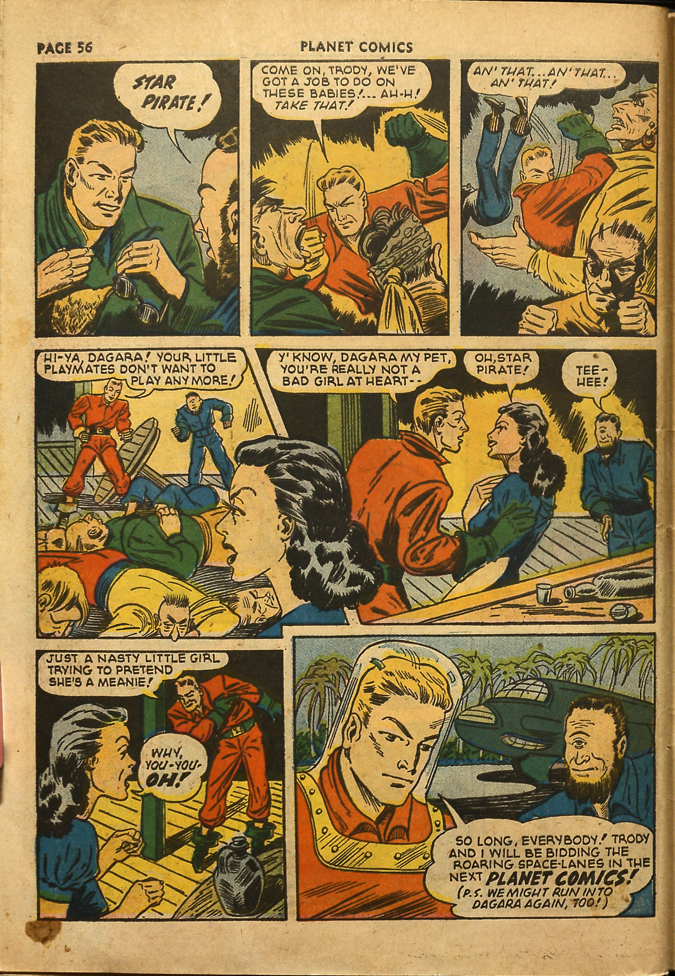 Planet Comics #18 (Fiction House), page 58. Public domain (US).