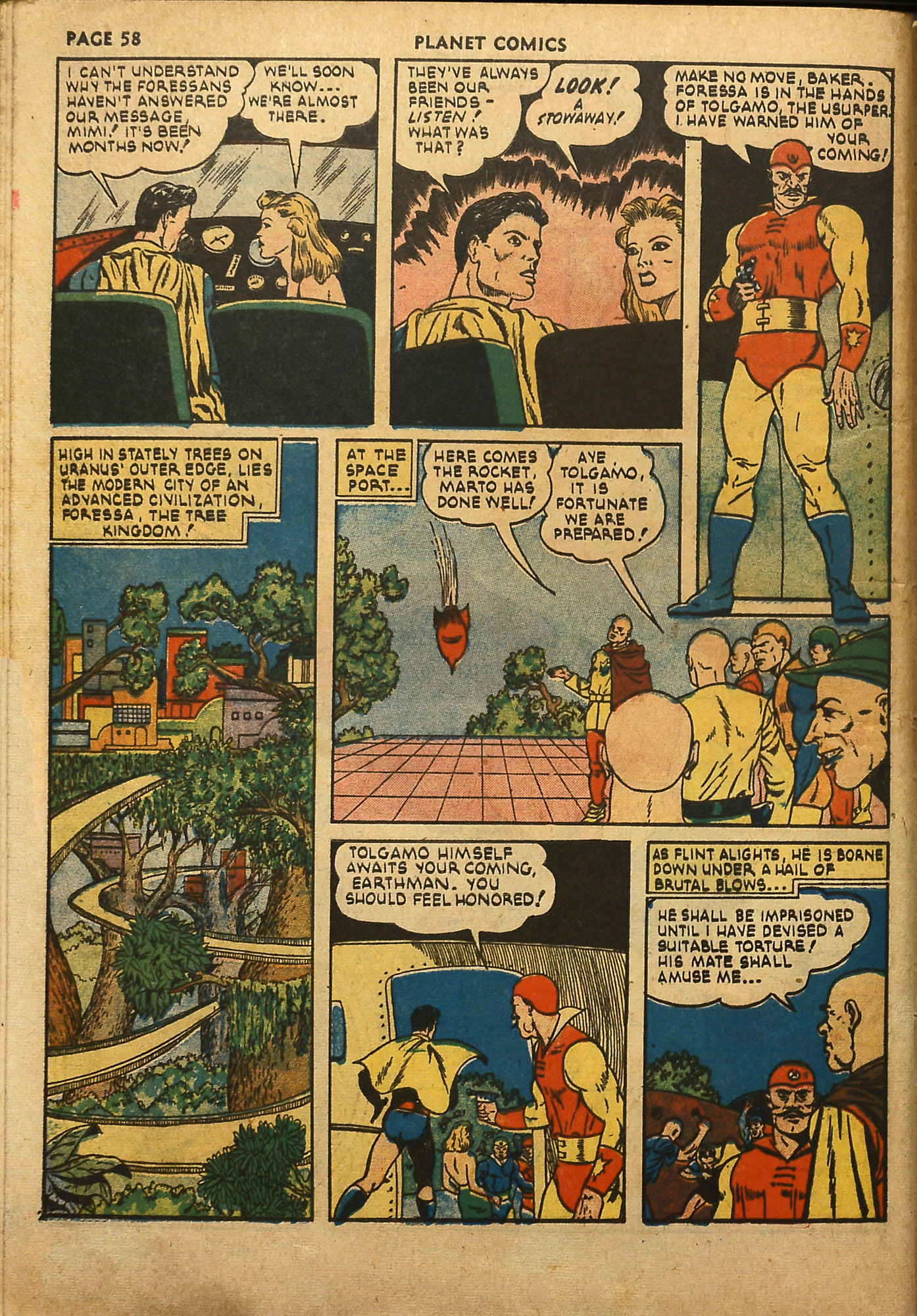 Planet Comics #18 (Fiction House), page 60. Public domain (US).