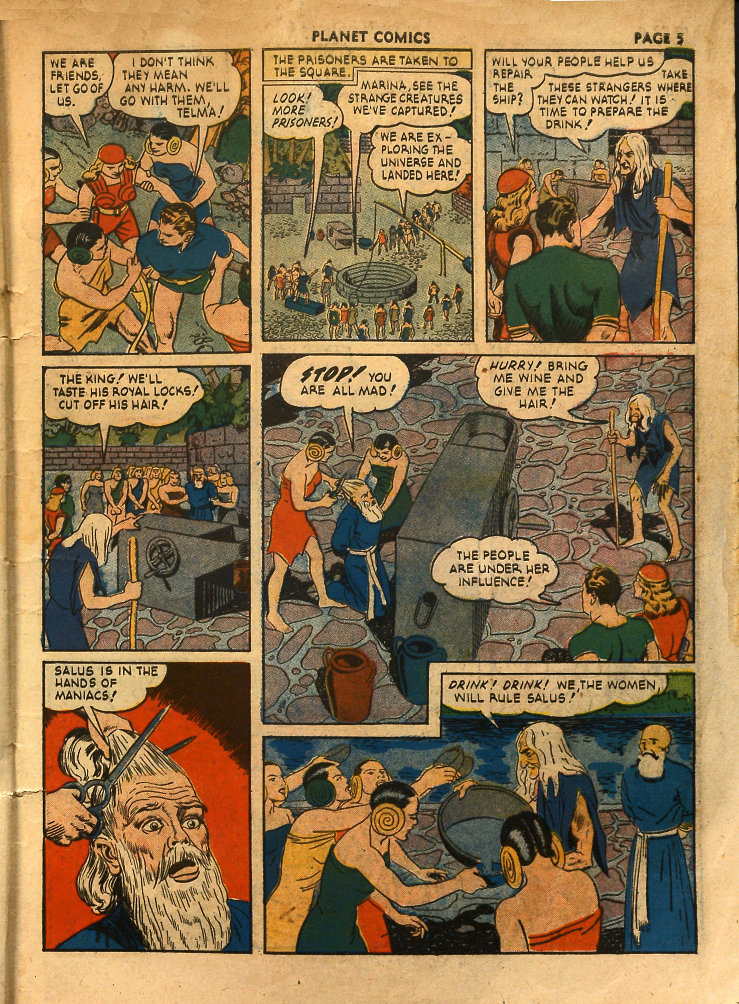 Planet Comics #18 (Fiction House), page 7. Public domain (US).