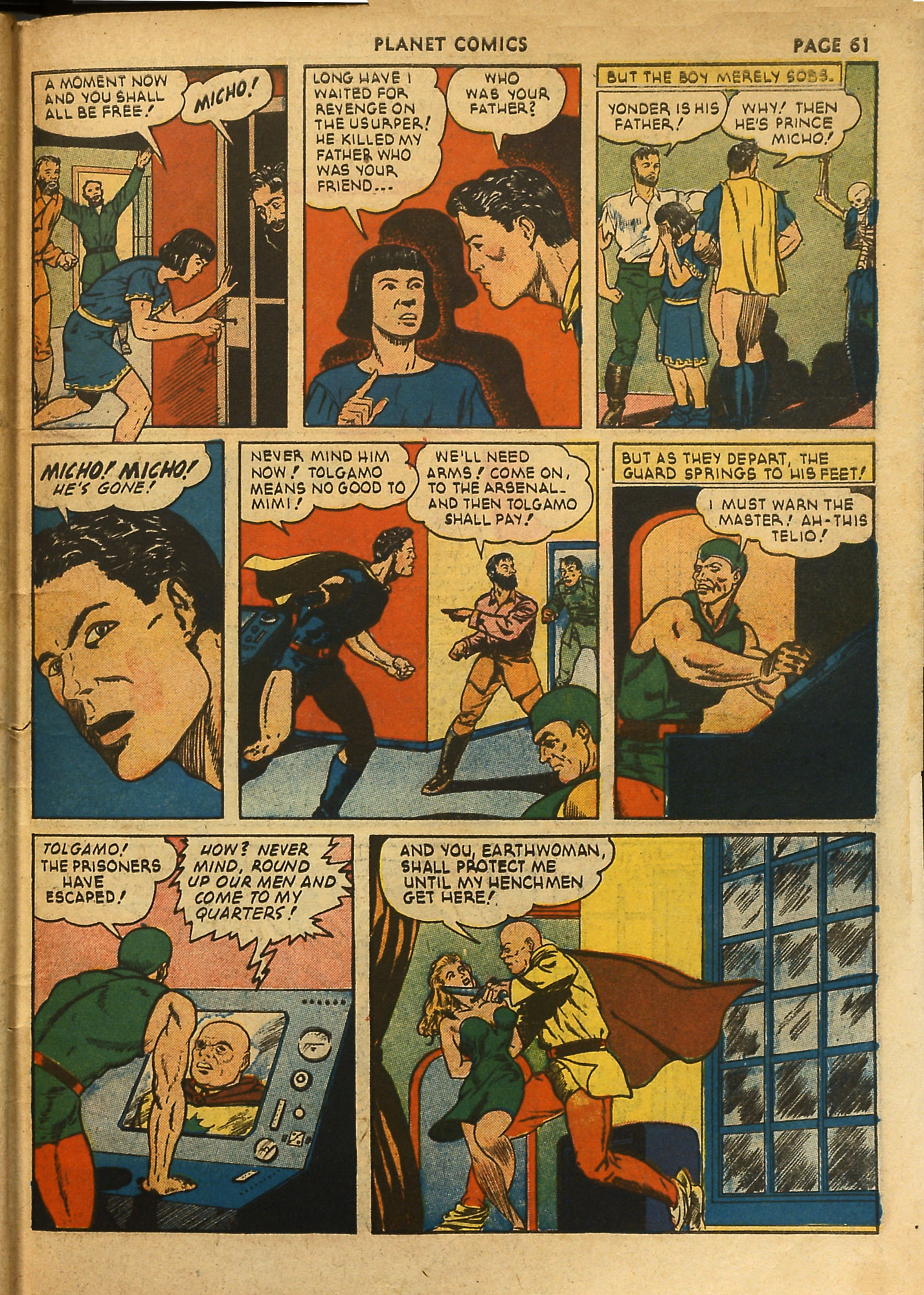 Planet Comics #18 (Fiction House), page 63. Public domain (US).