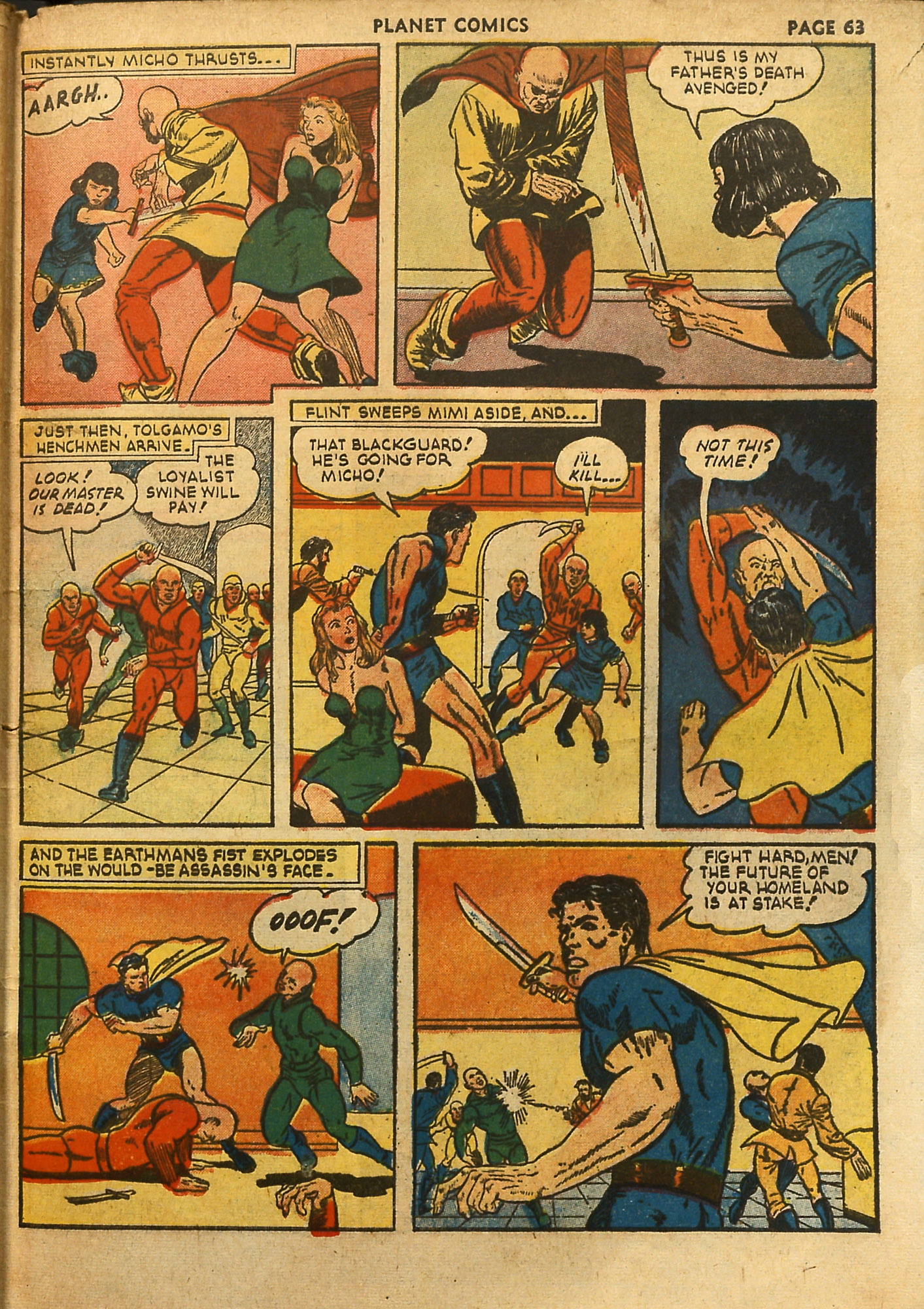 Planet Comics #18 (Fiction House), page 65. Public domain (US).