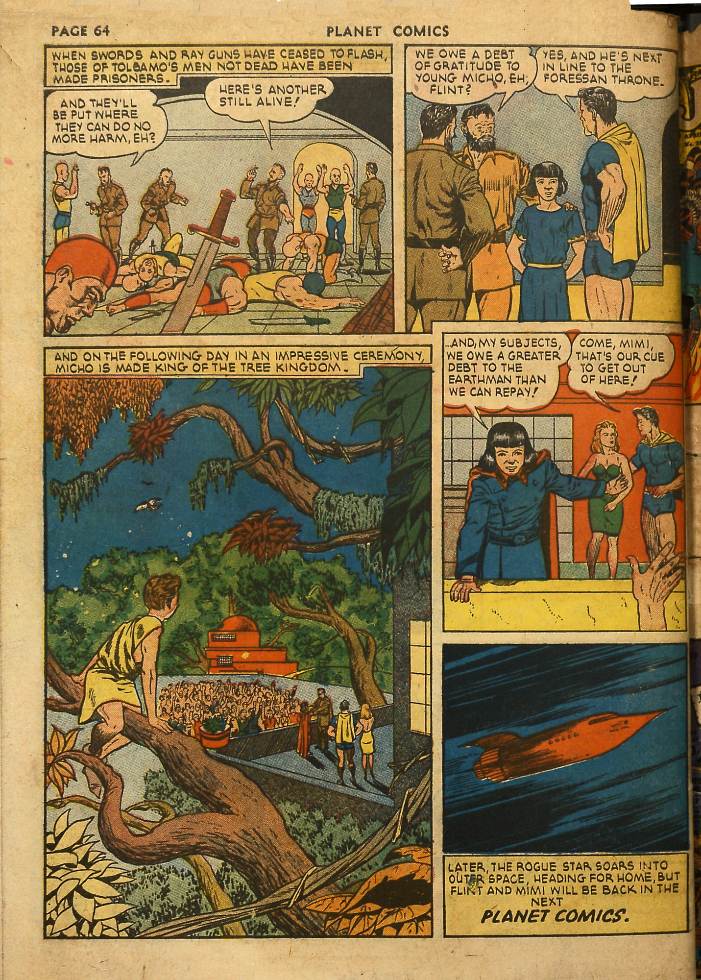 Planet Comics #18 (Fiction House), page 66. Public domain (US).