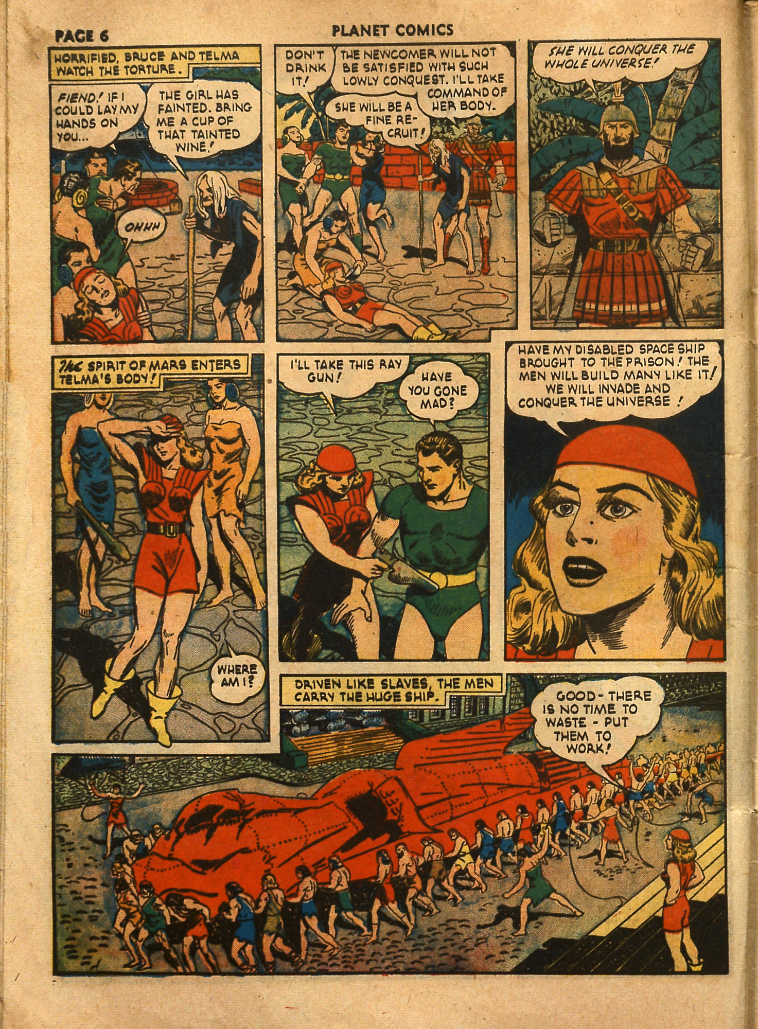 Planet Comics #18 (Fiction House), page 8. Public domain (US).