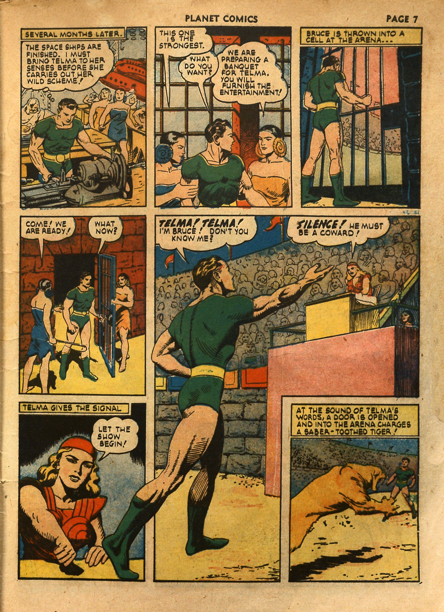 Planet Comics #18 (Fiction House), page 9. Public domain (US).