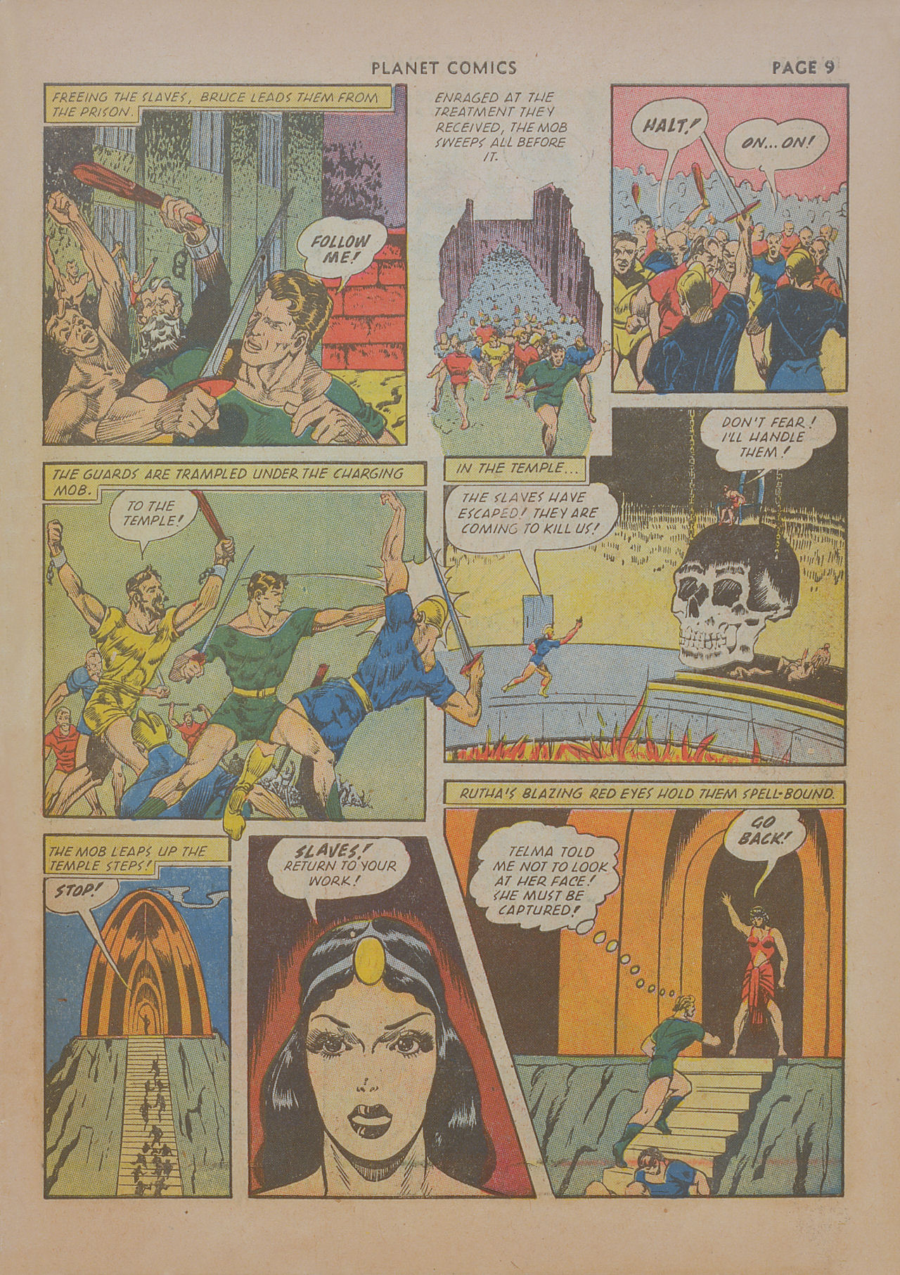Planet Comics #19 (Fiction House), page 11. Public domain (US).