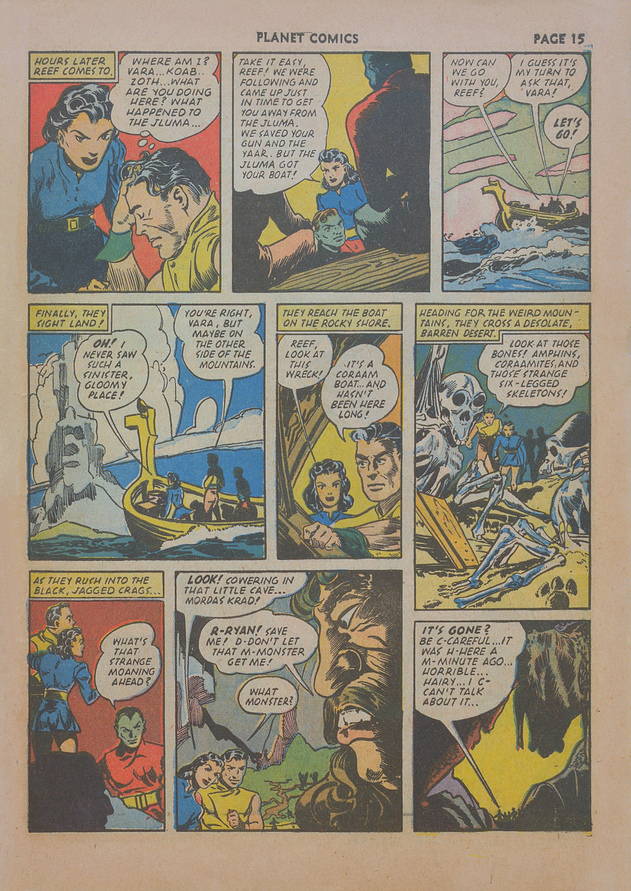 Planet Comics #19 (Fiction House), page 17. Public domain (US).