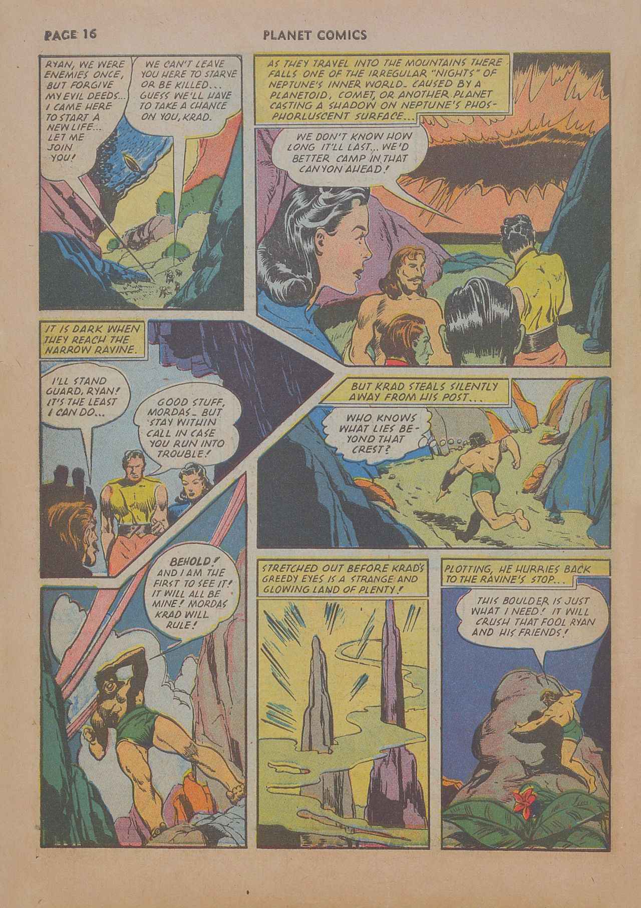 Planet Comics #19 (Fiction House), page 18. Public domain (US).