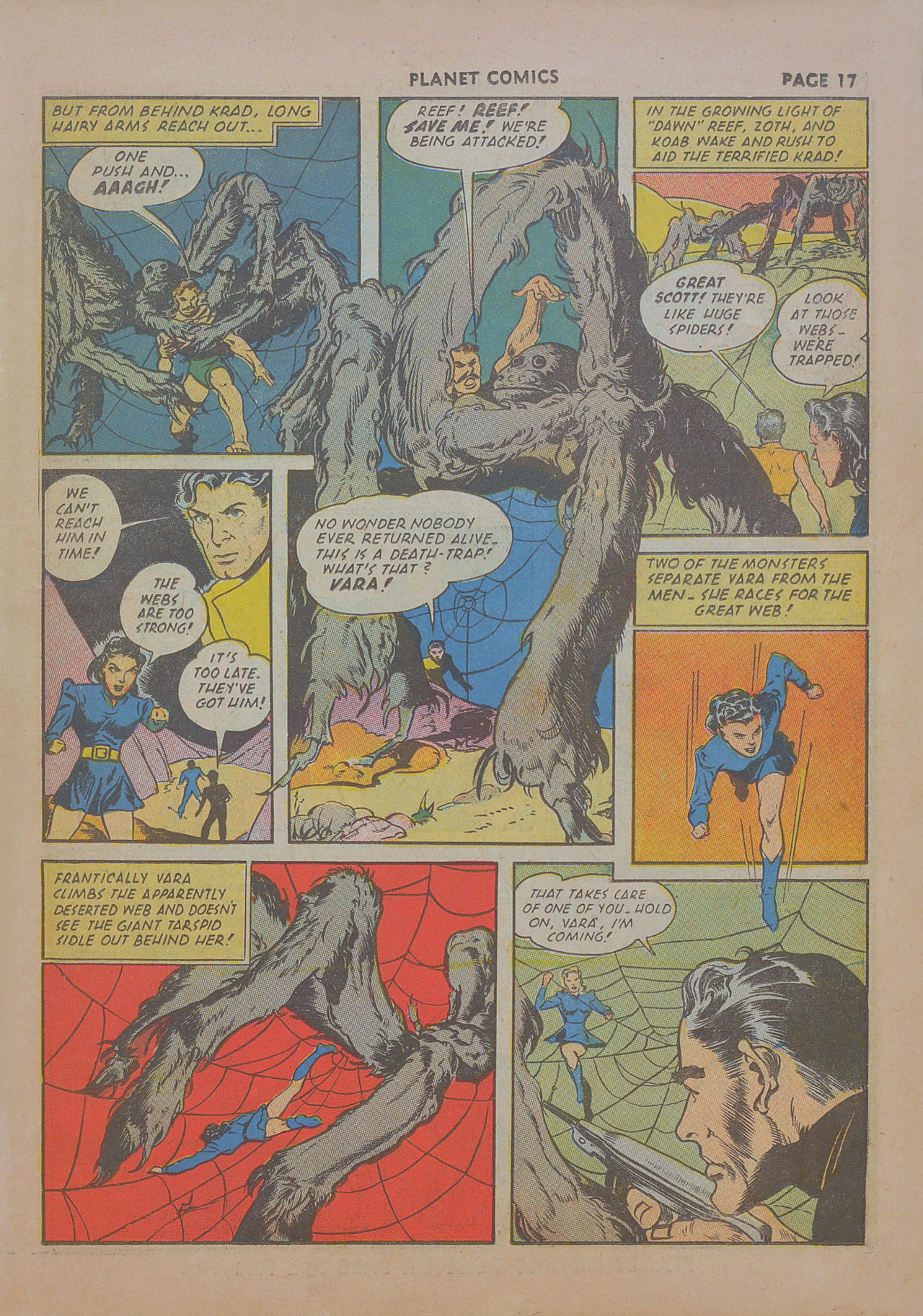 Planet Comics #19 (Fiction House), page 19. Public domain (US).