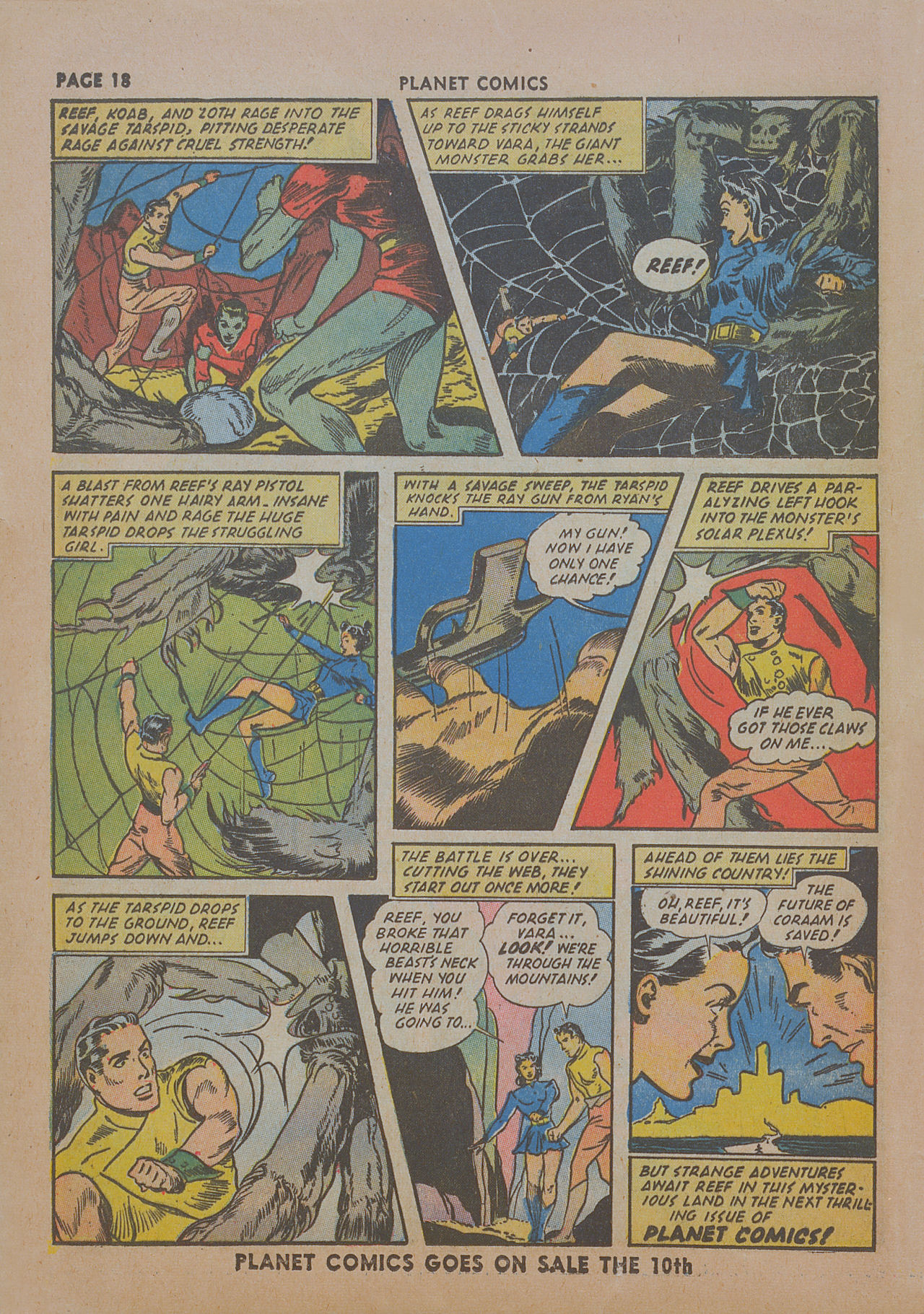 Planet Comics #19 (Fiction House), page 20. Public domain (US).