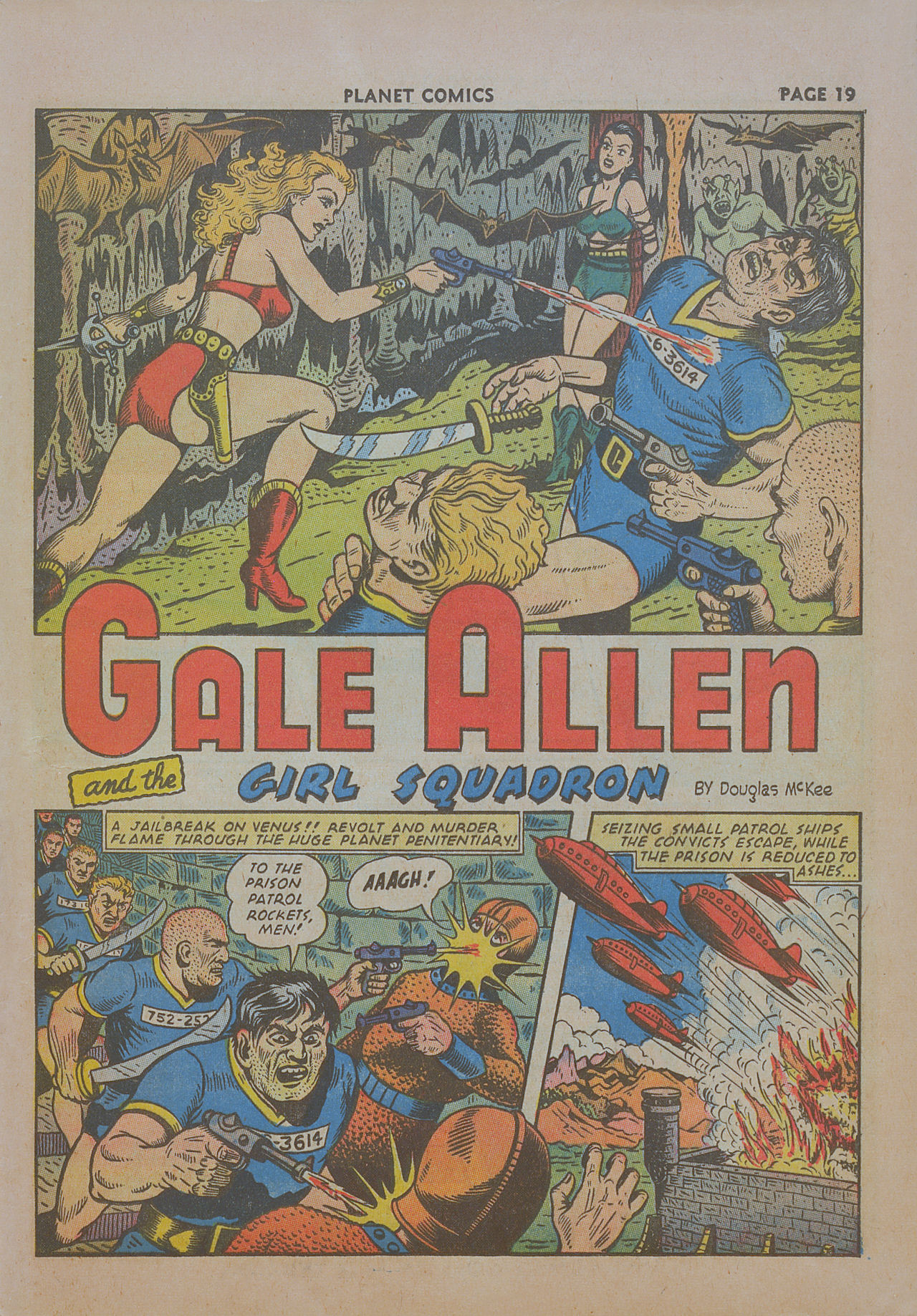 Planet Comics #19 (Fiction House), page 21. Public domain (US).