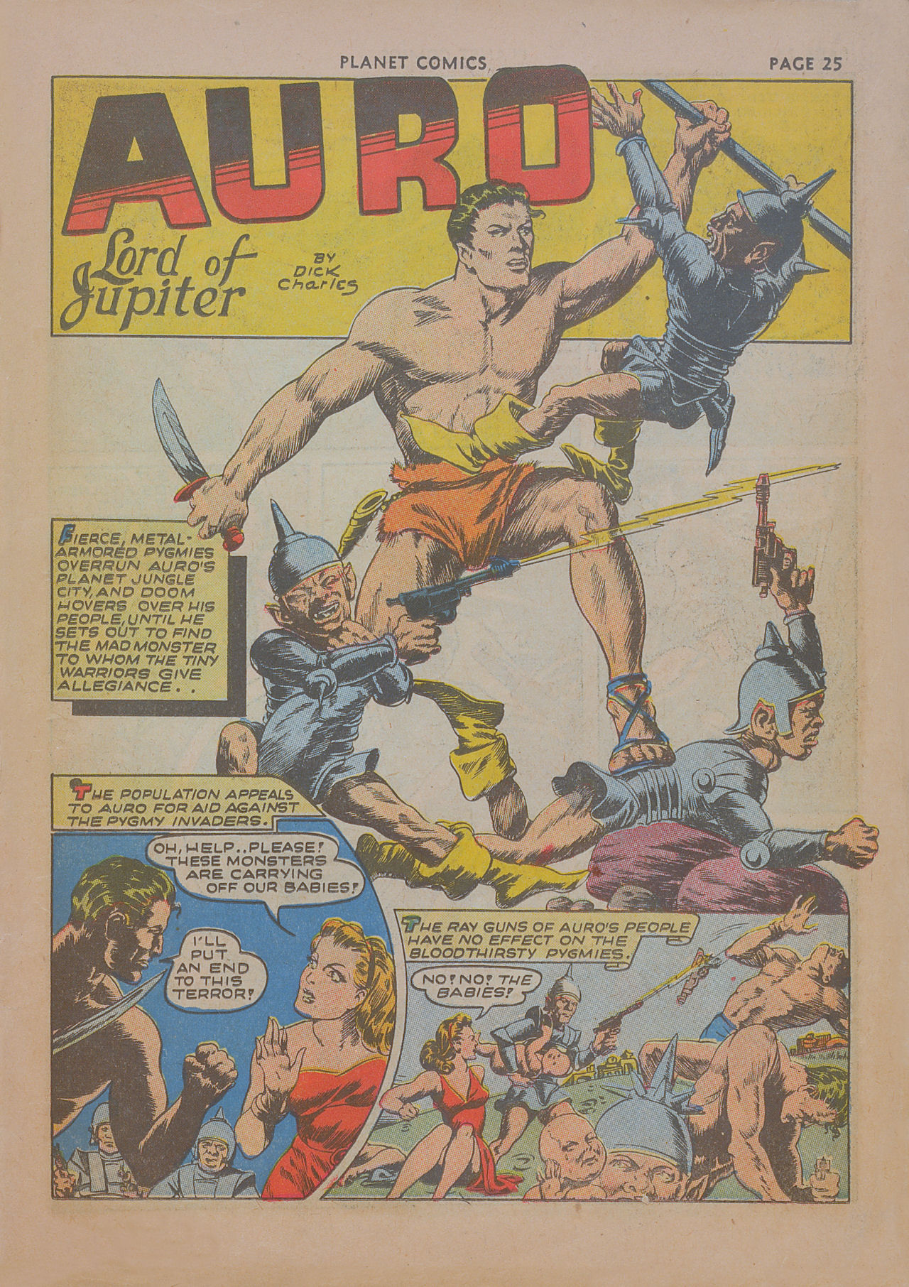 Planet Comics #19 (Fiction House), page 27. Public domain (US).