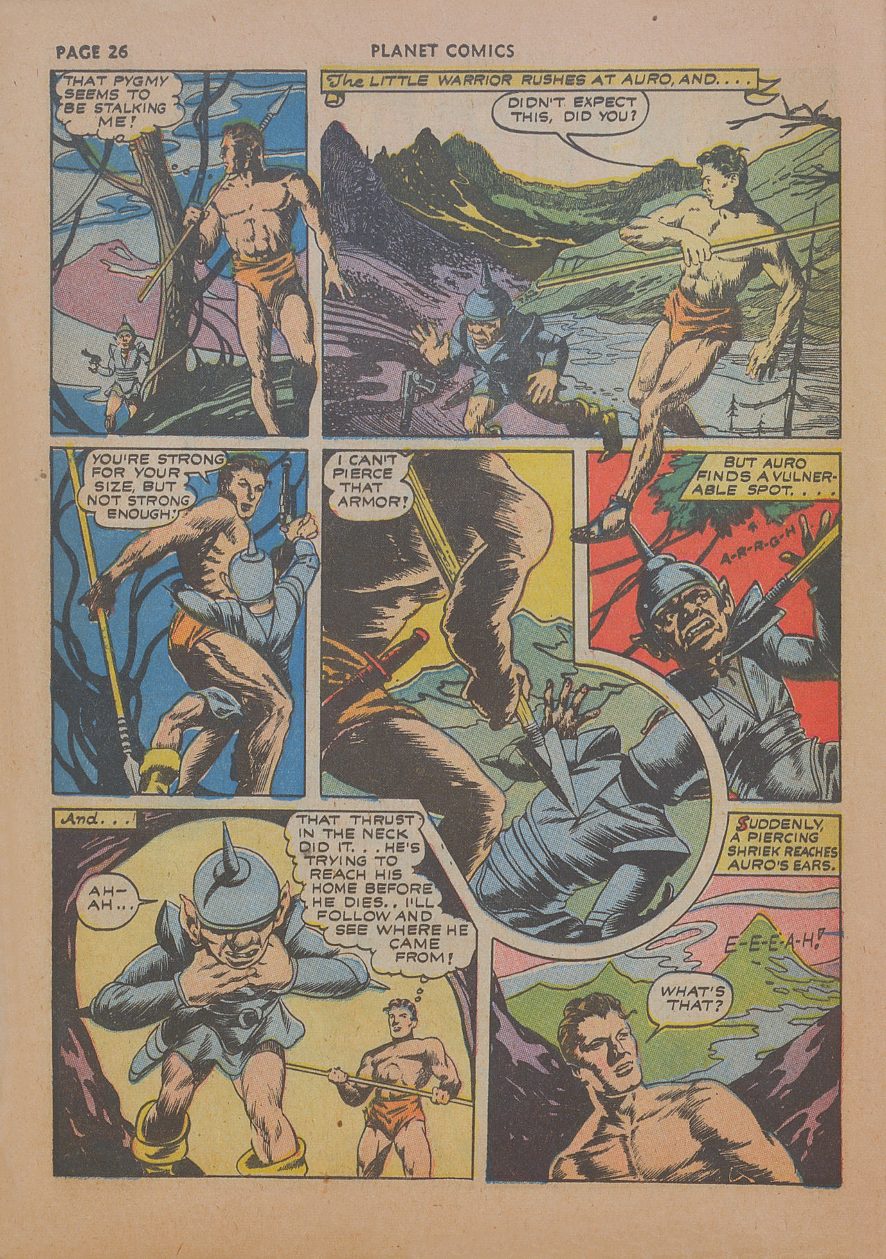 Planet Comics #19 (Fiction House), page 28. Public domain (US).