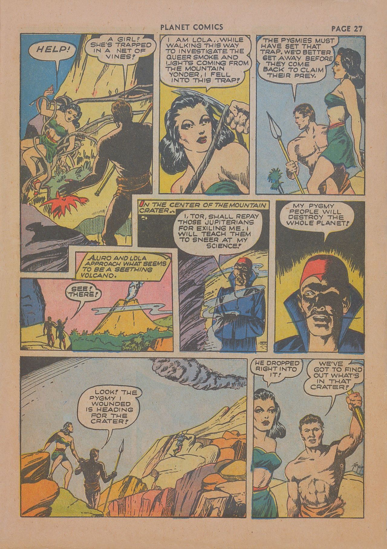 Planet Comics #19 (Fiction House), page 29. Public domain (US).