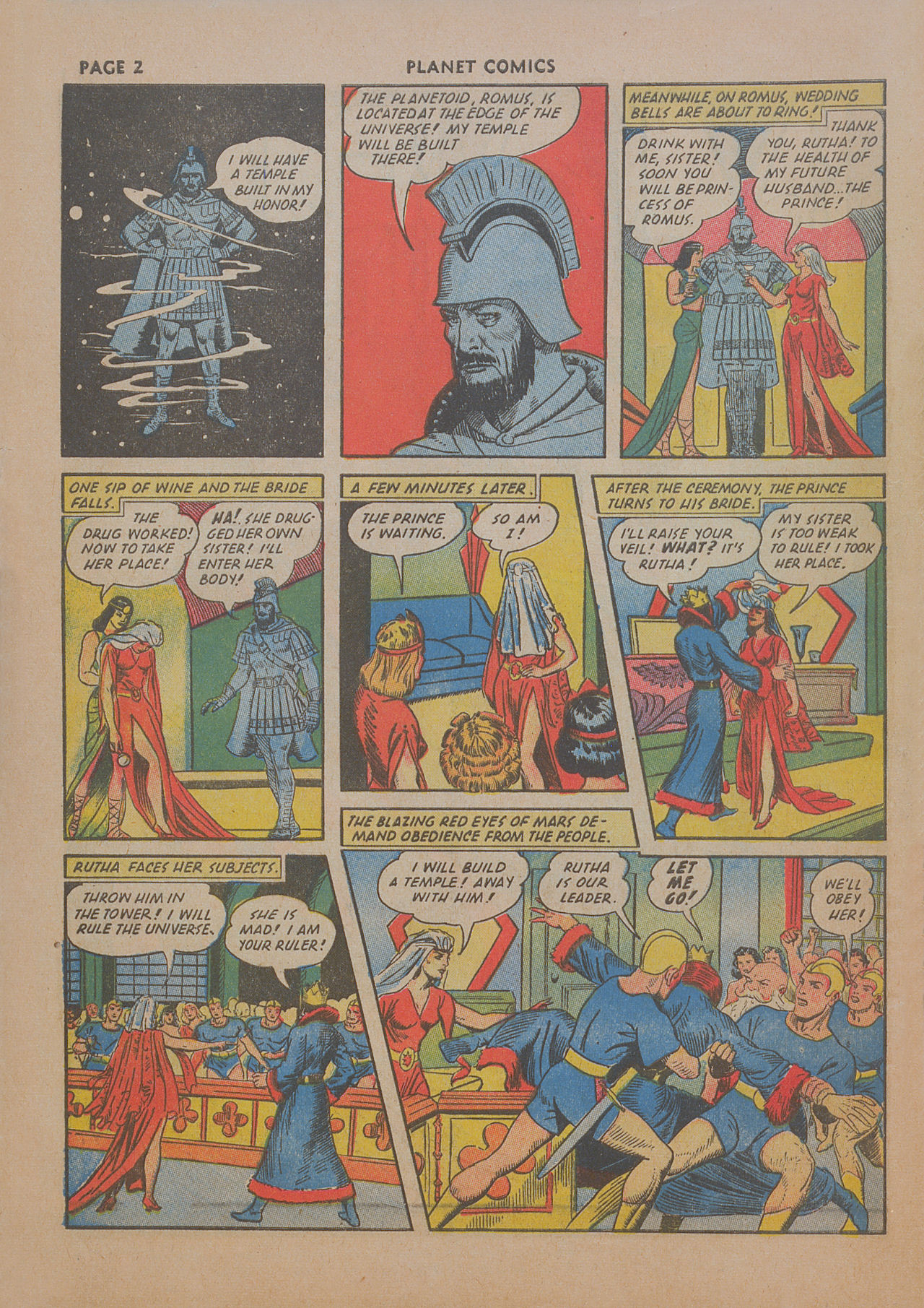 Planet Comics #19 (Fiction House), page 4. Public domain (US).