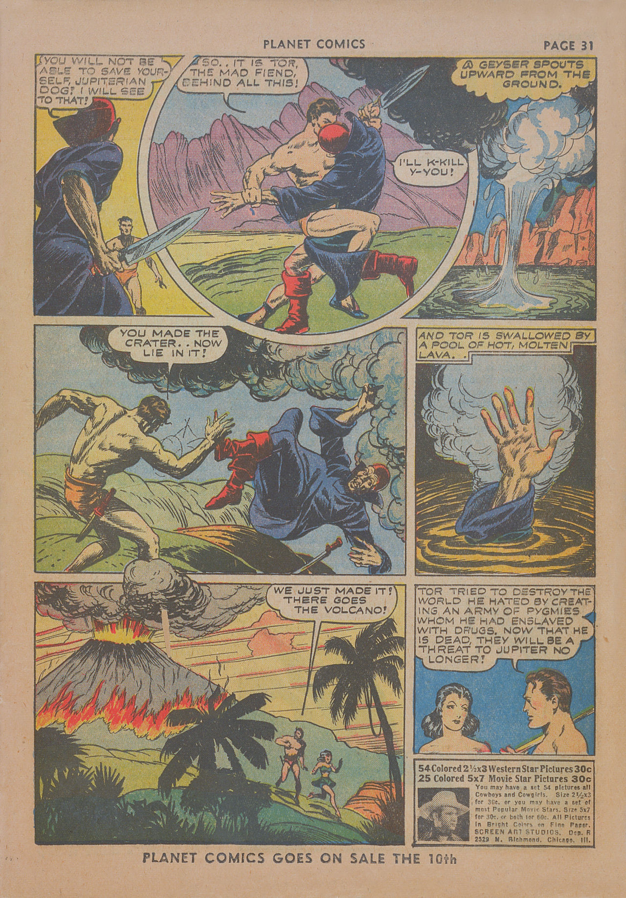 Planet Comics #19 (Fiction House), page 33. Public domain (US).