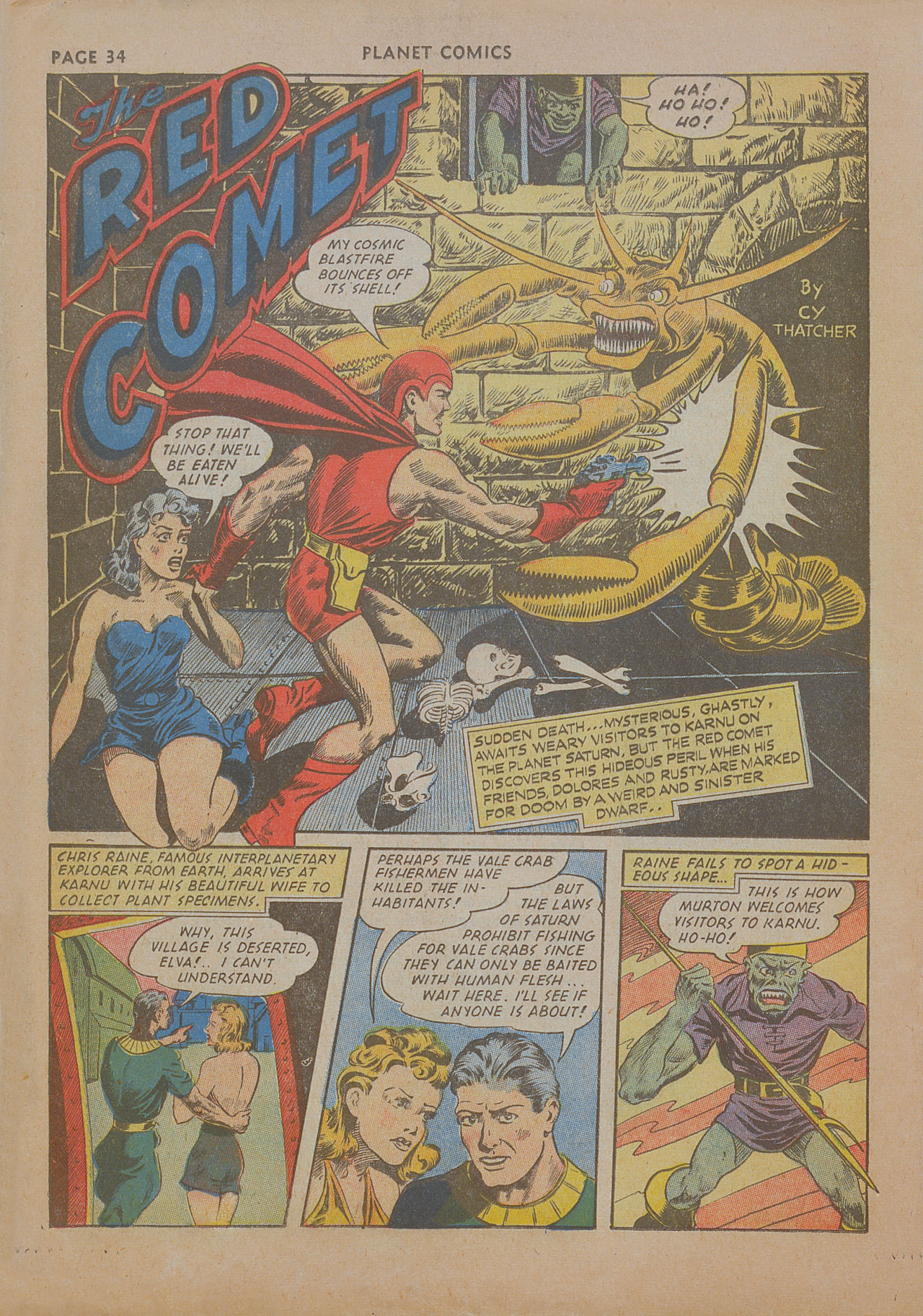 Planet Comics #19 (Fiction House), page 35. Public domain (US).