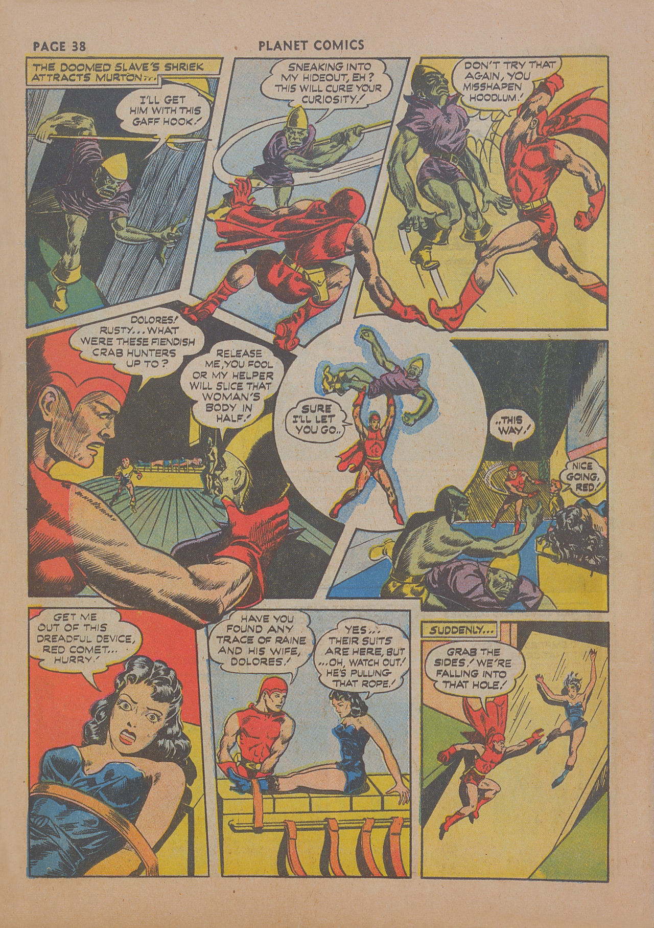 Planet Comics #19 (Fiction House), page 39. Public domain (US).