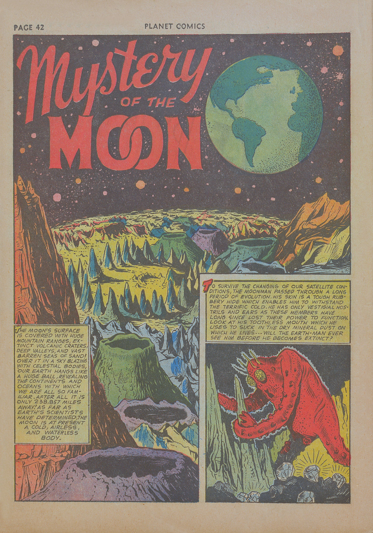 Planet Comics #19 (Fiction House), page 43. Public domain (US).