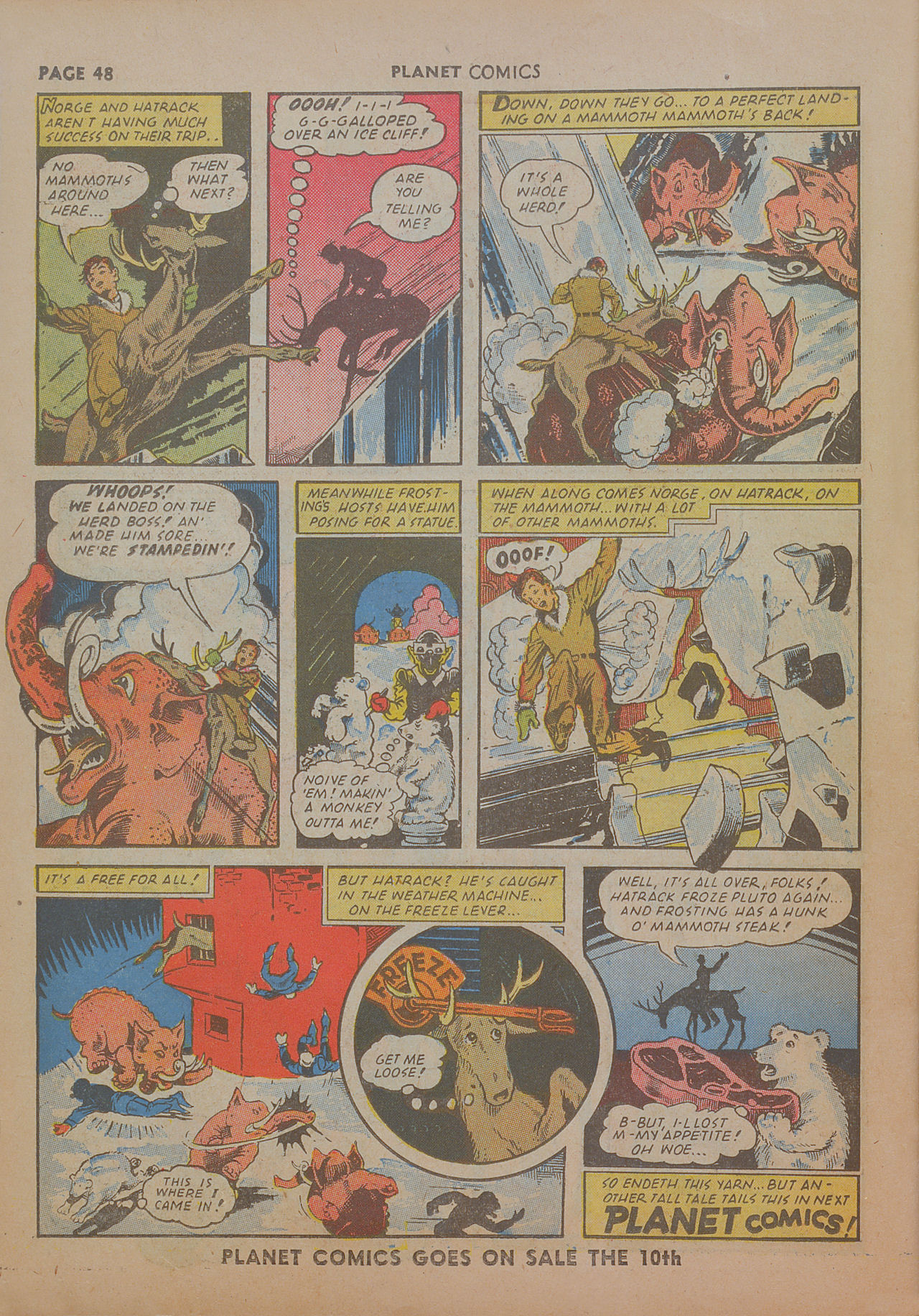 Planet Comics #19 (Fiction House), page 49. Public domain (US).