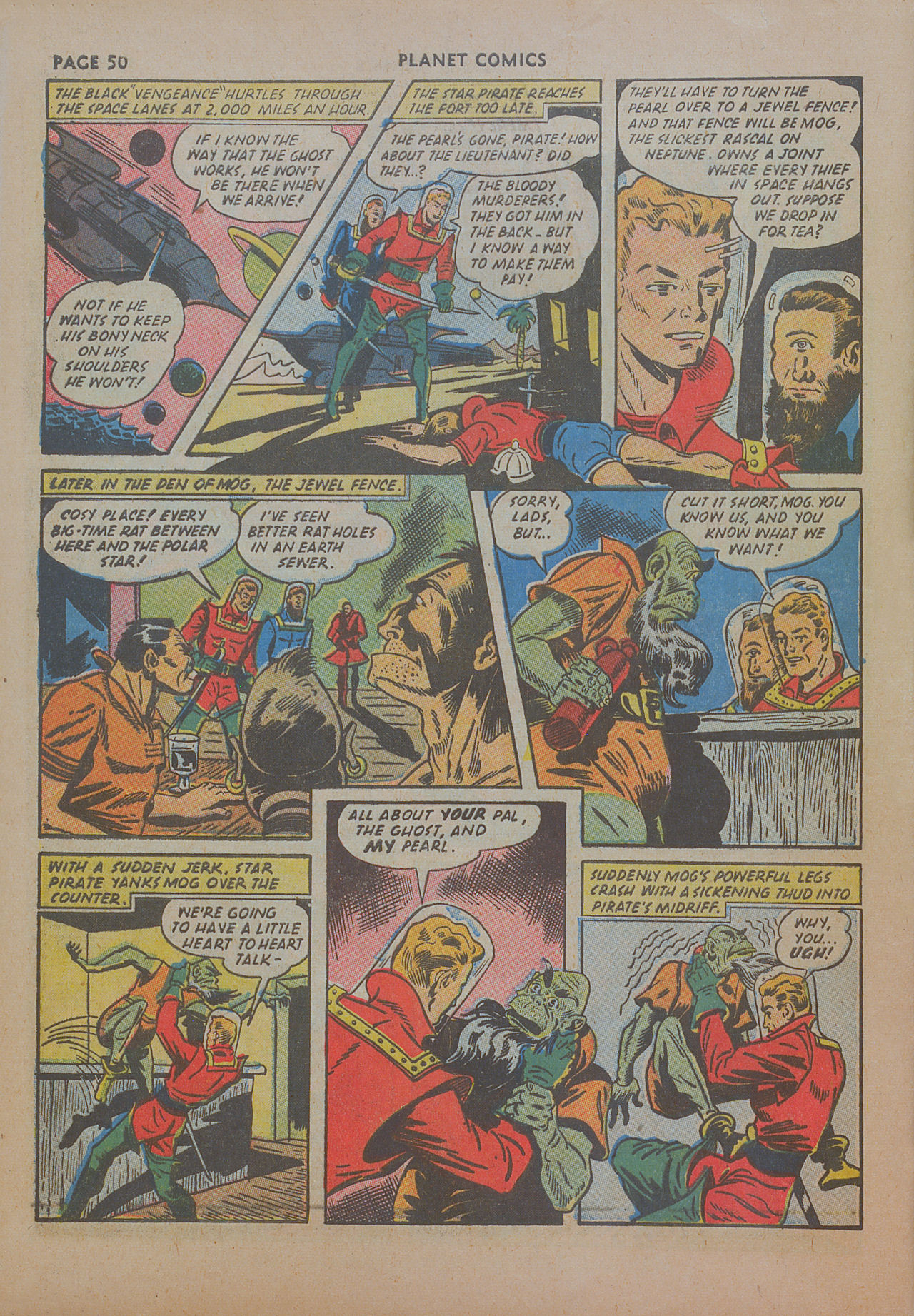 Planet Comics #19 (Fiction House), page 51. Public domain (US).