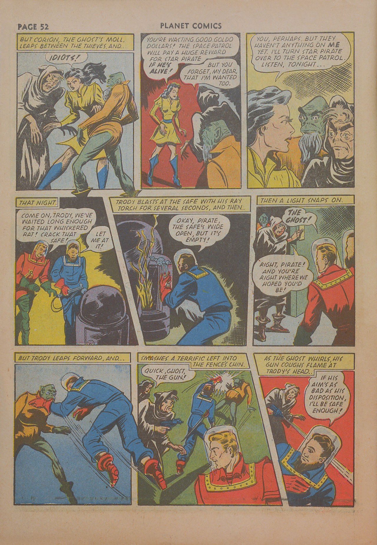 Planet Comics #19 (Fiction House), page 53. Public domain (US).