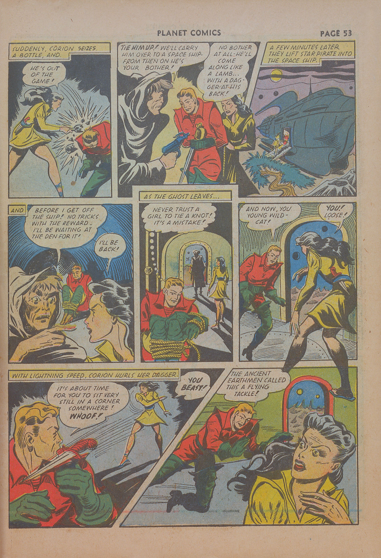 Planet Comics #19 (Fiction House), page 54. Public domain (US).