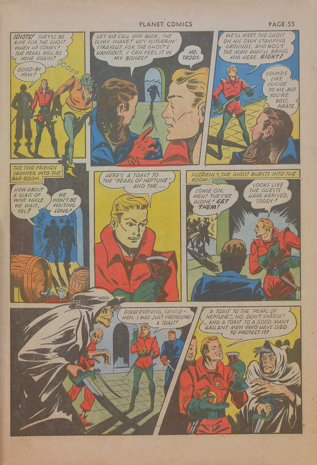 Planet Comics #19 (Fiction House), page 56. Public domain (US).