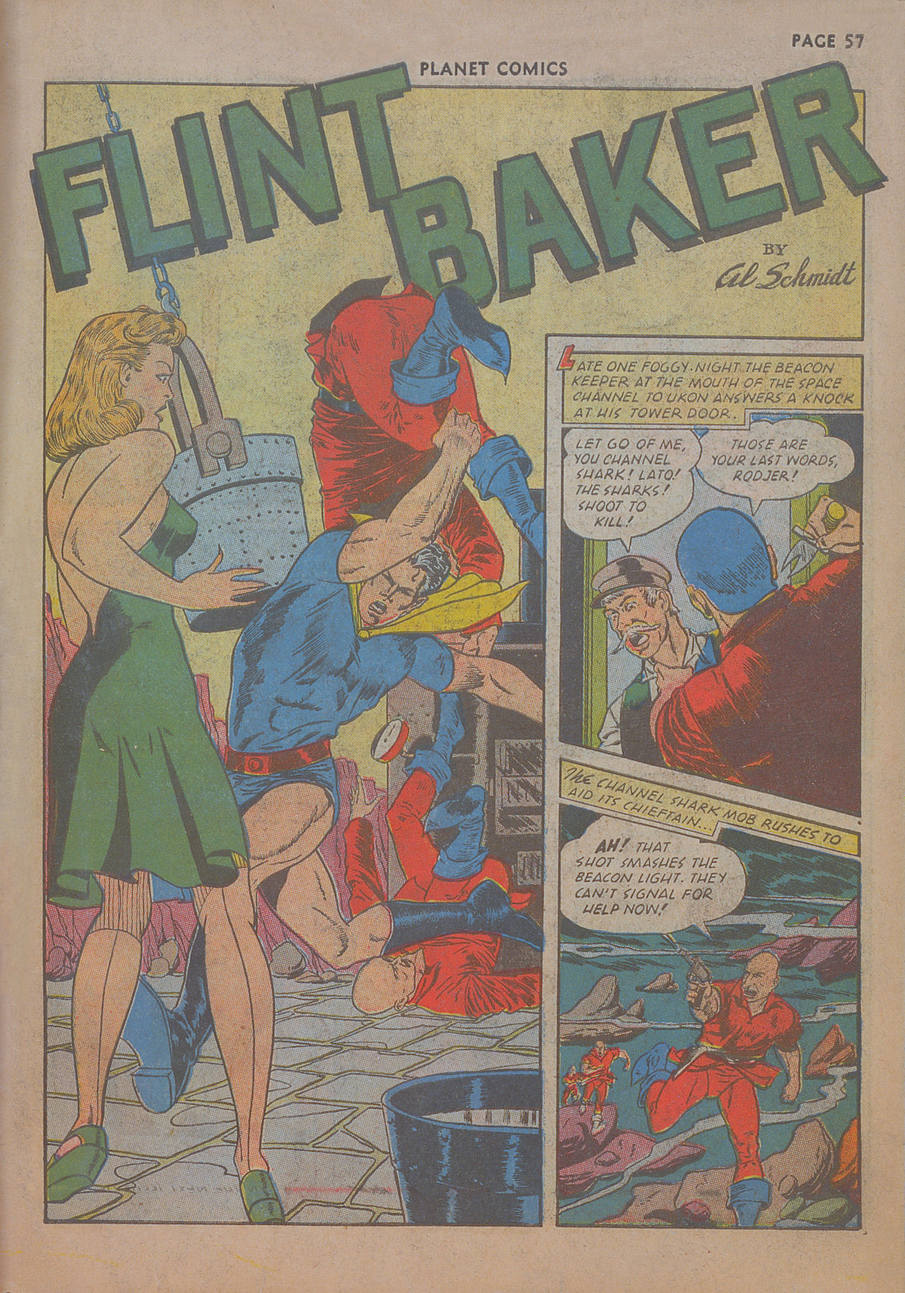 Planet Comics #19 (Fiction House), page 58. Public domain (US).