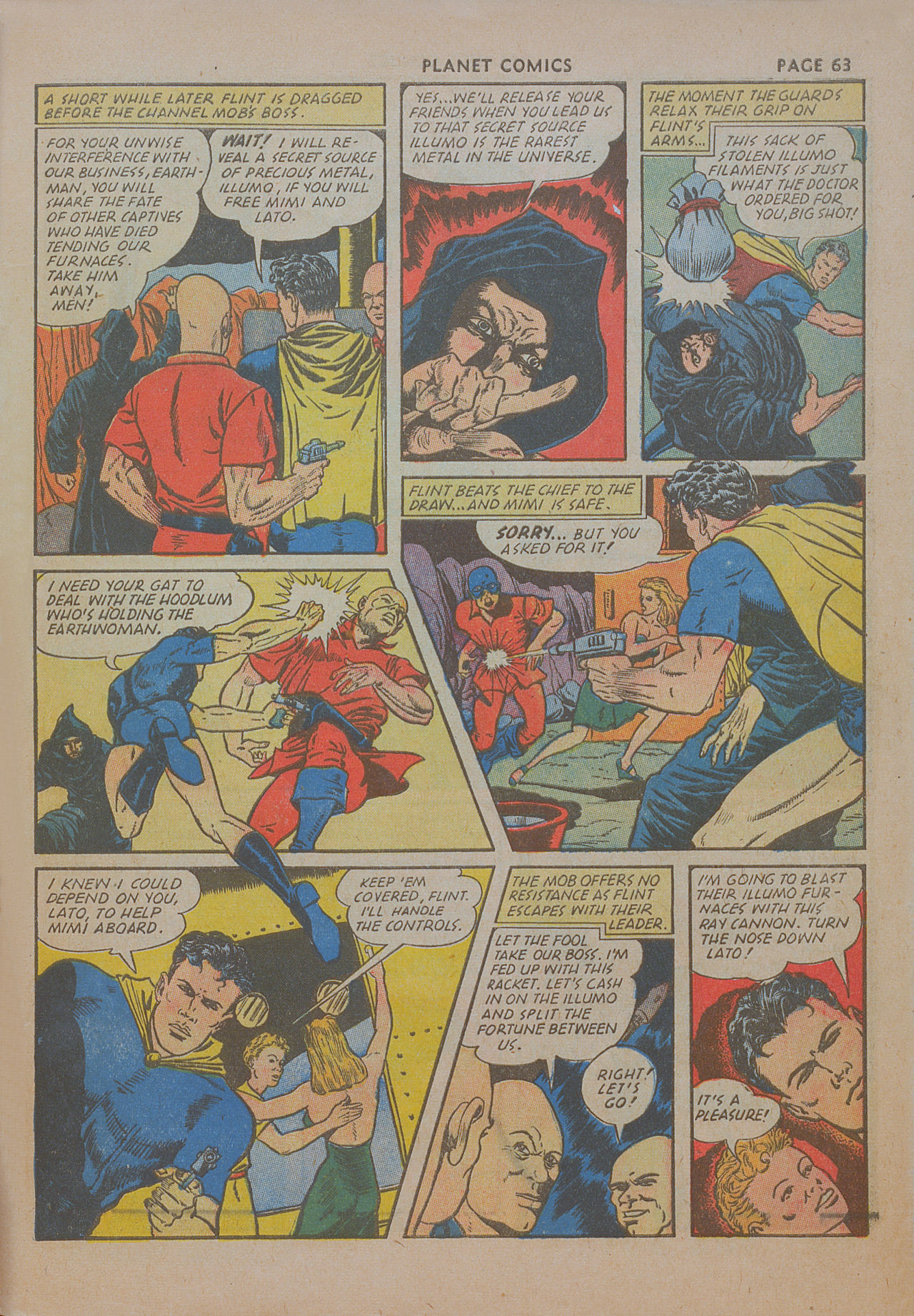 Planet Comics #19 (Fiction House), page 64. Public domain (US).