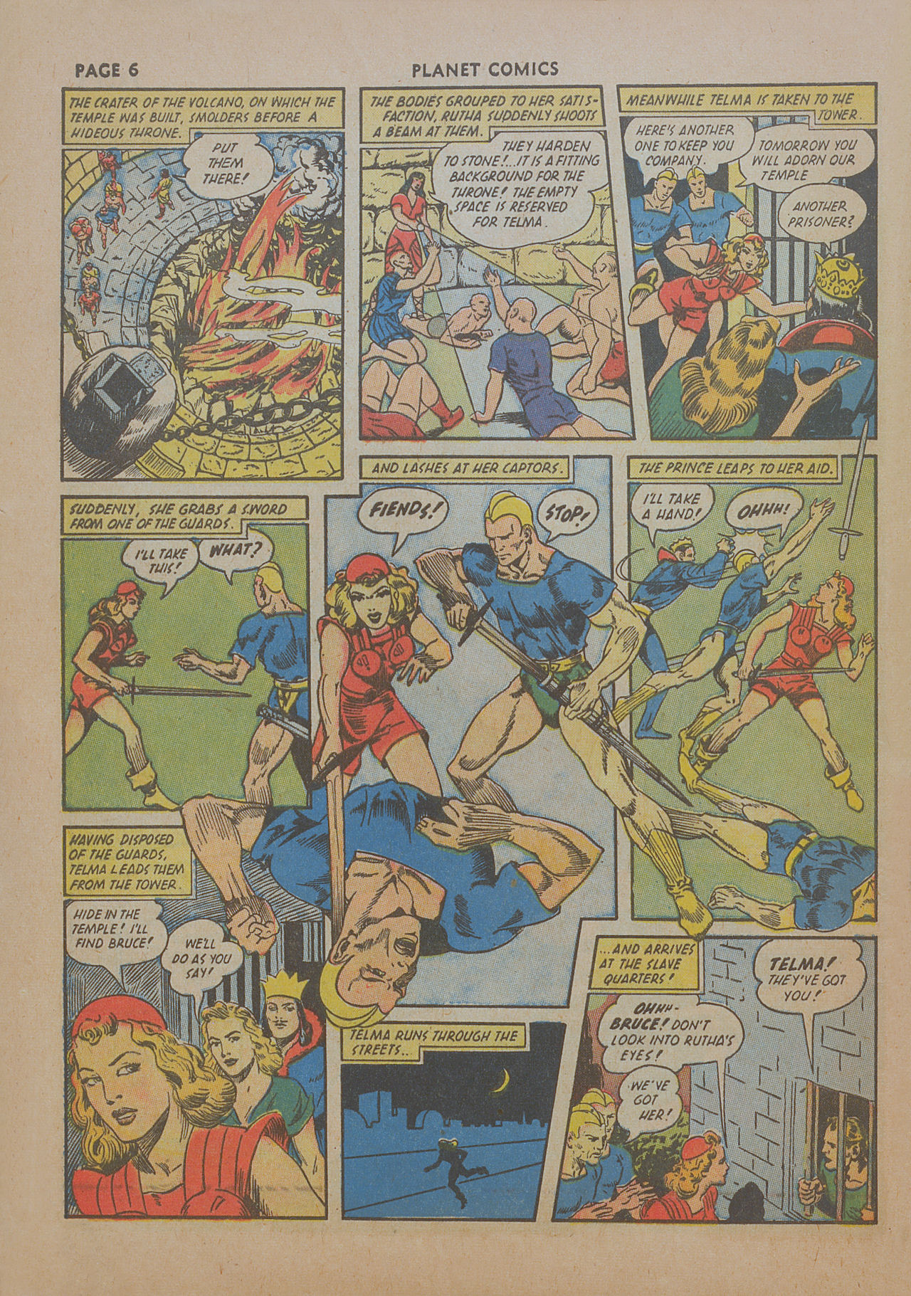Planet Comics #19 (Fiction House), page 8. Public domain (US).