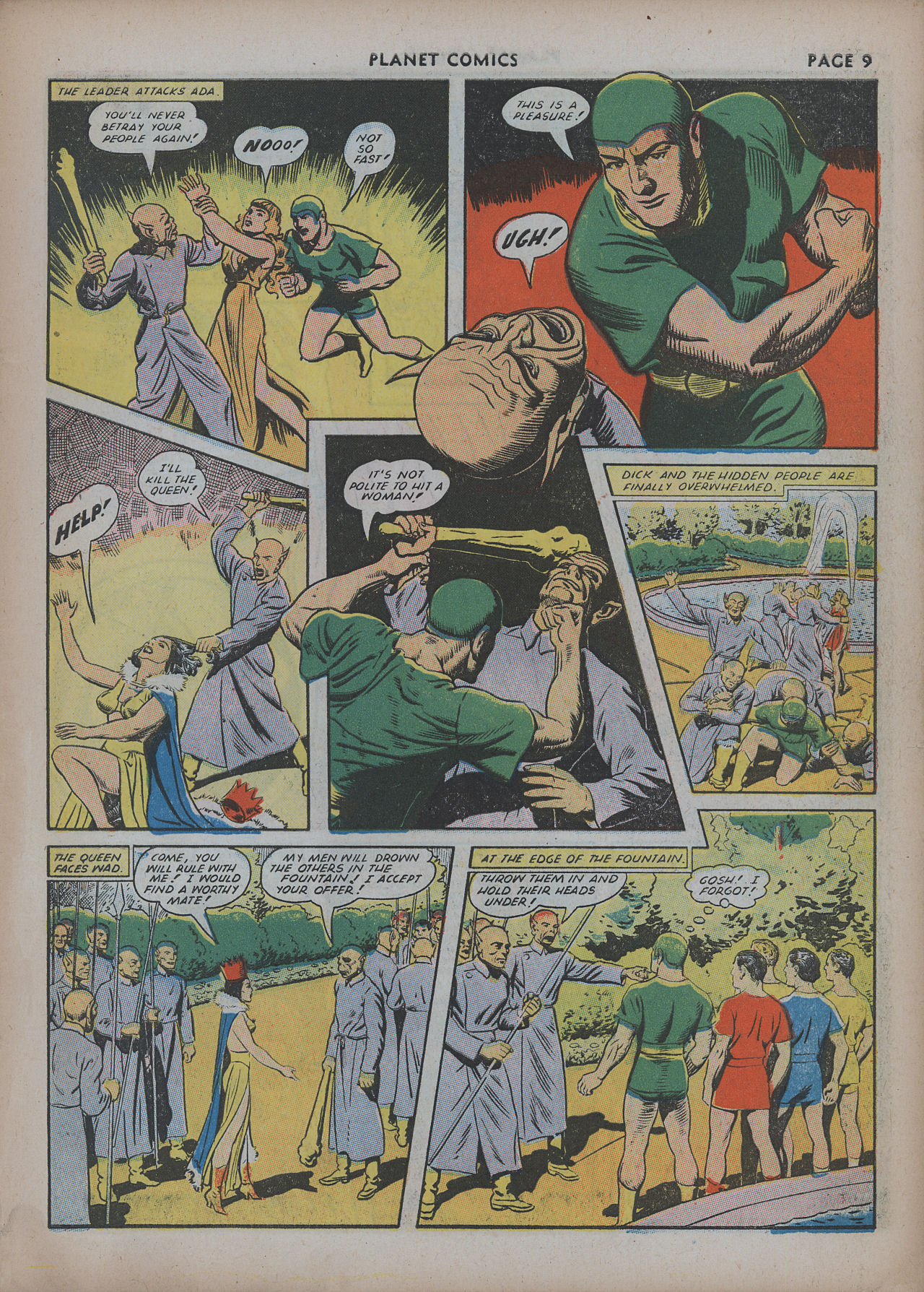 Planet Comics #20 (Fiction House), page 11. Public domain (US).