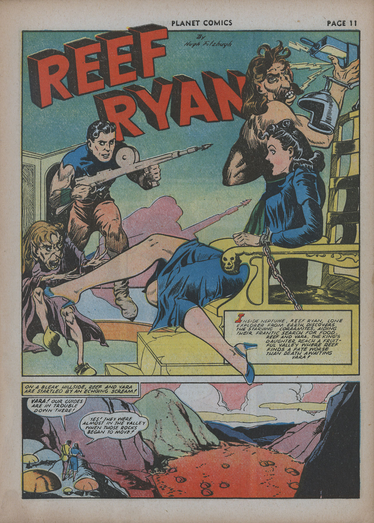 Planet Comics #20 (Fiction House), page 13. Public domain (US).