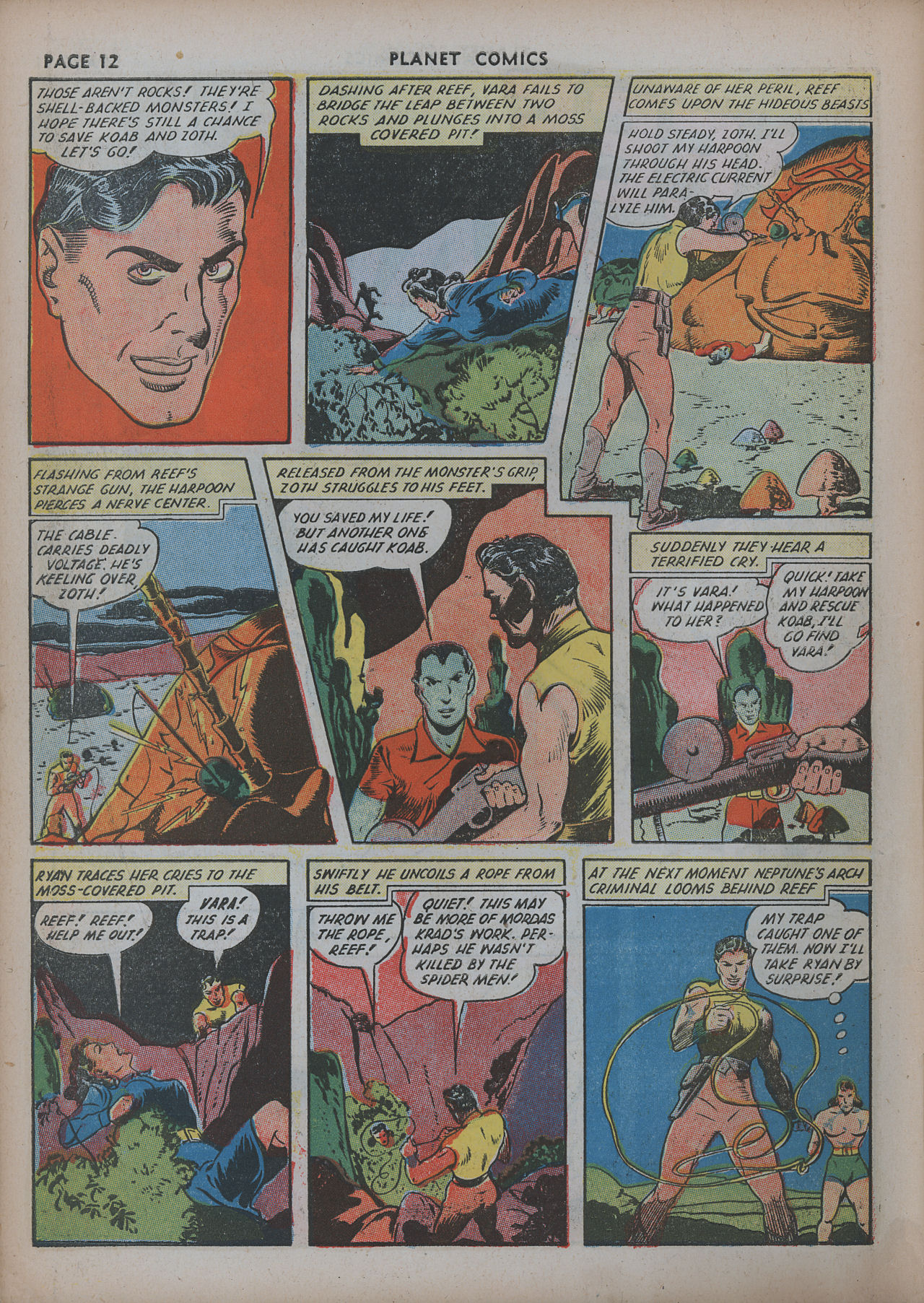 Planet Comics #20 (Fiction House), page 14. Public domain (US).