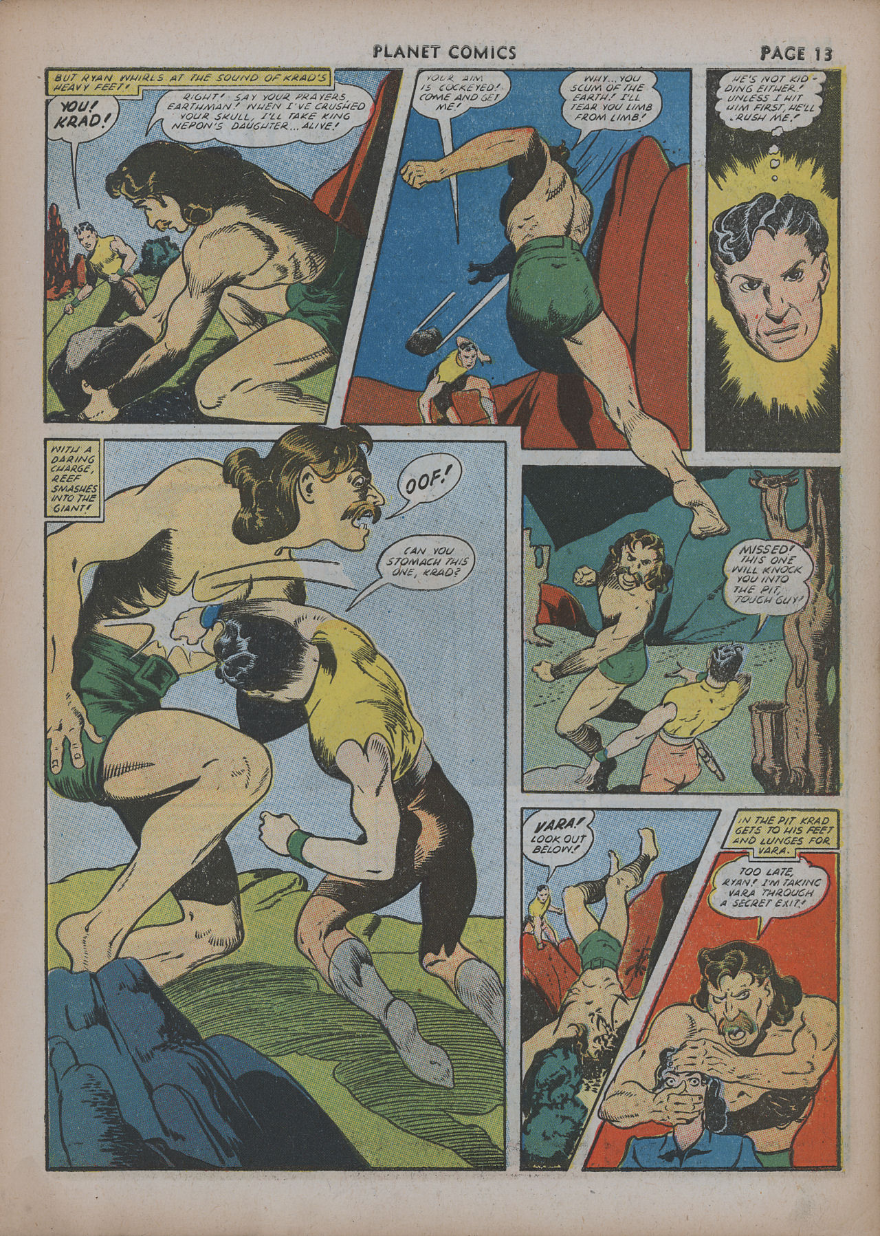 Planet Comics #20 (Fiction House), page 15. Public domain (US).