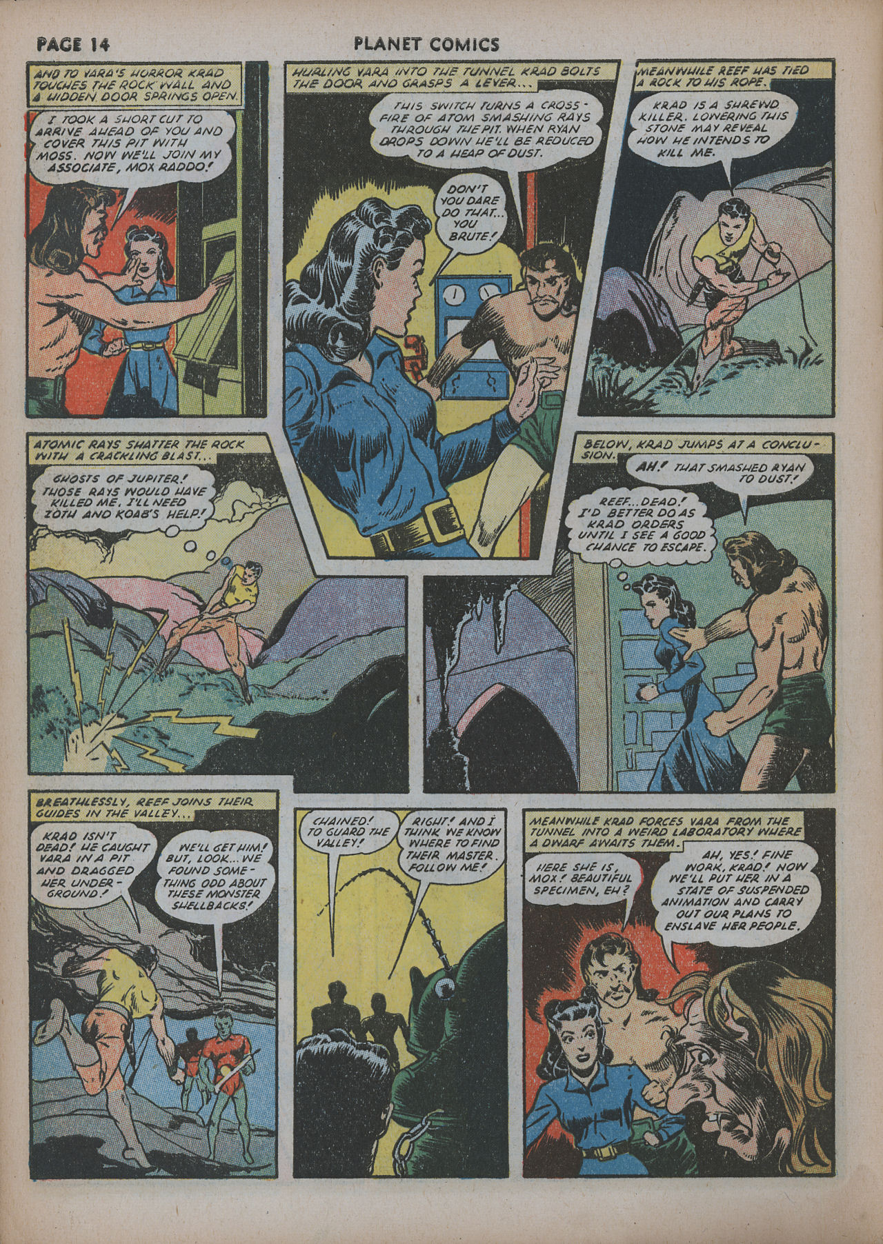 Planet Comics #20 (Fiction House), page 16. Public domain (US).