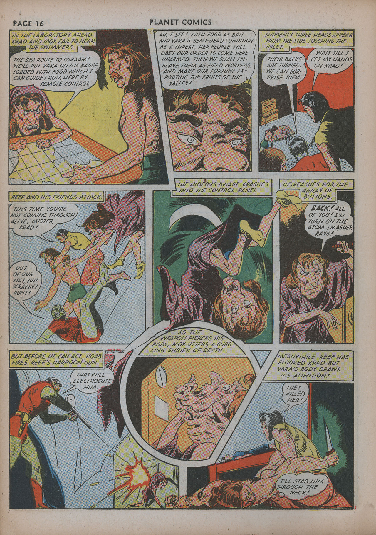 Planet Comics #20 (Fiction House), page 18. Public domain (US).