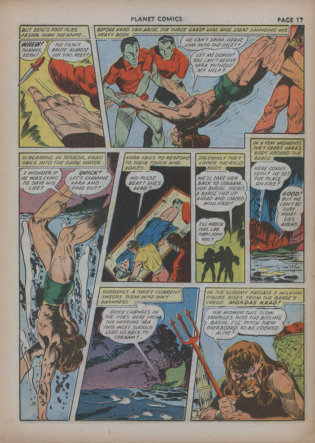 Planet Comics #20 (Fiction House), page 19. Public domain (US).