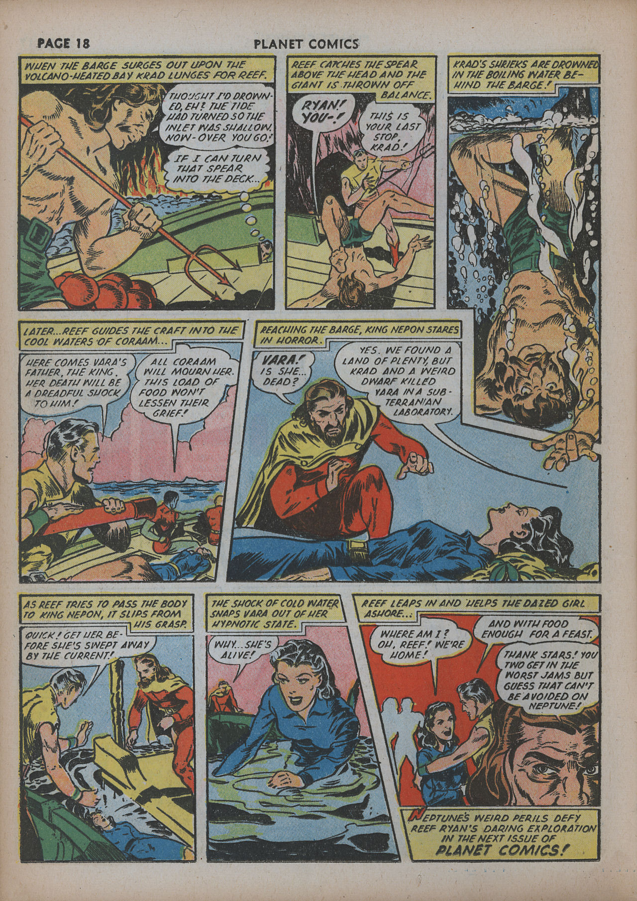 Planet Comics #20 (Fiction House), page 20. Public domain (US).
