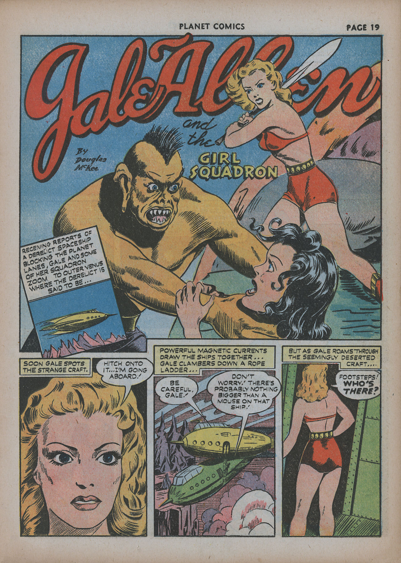 Planet Comics #20 (Fiction House), page 21. Public domain (US).
