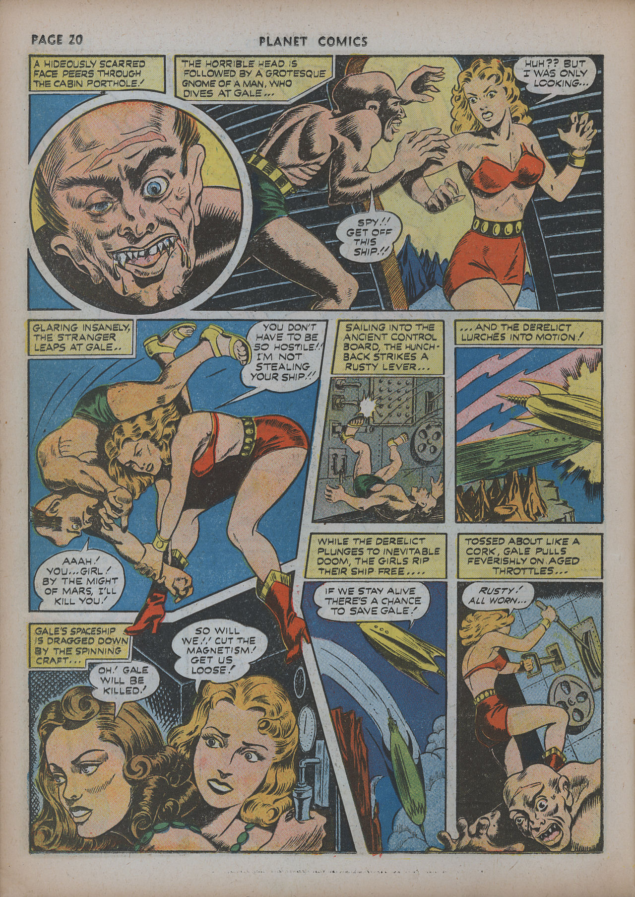Planet Comics #20 (Fiction House), page 22. Public domain (US).