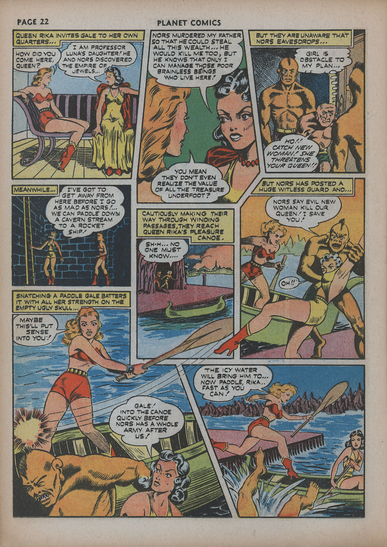 Planet Comics #20 (Fiction House), page 24. Public domain (US).