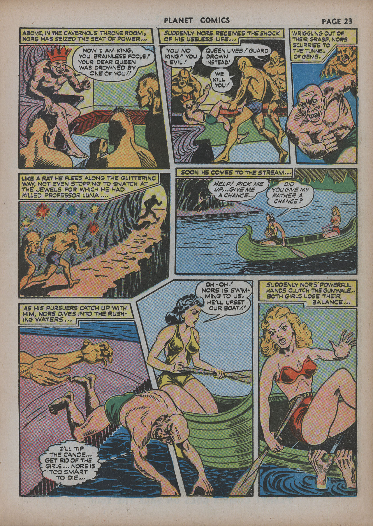 Planet Comics #20 (Fiction House), page 25. Public domain (US).
