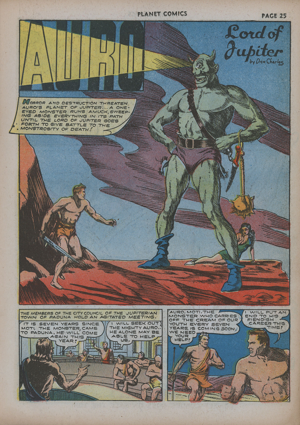 Planet Comics #20 (Fiction House), page 27. Public domain (US).