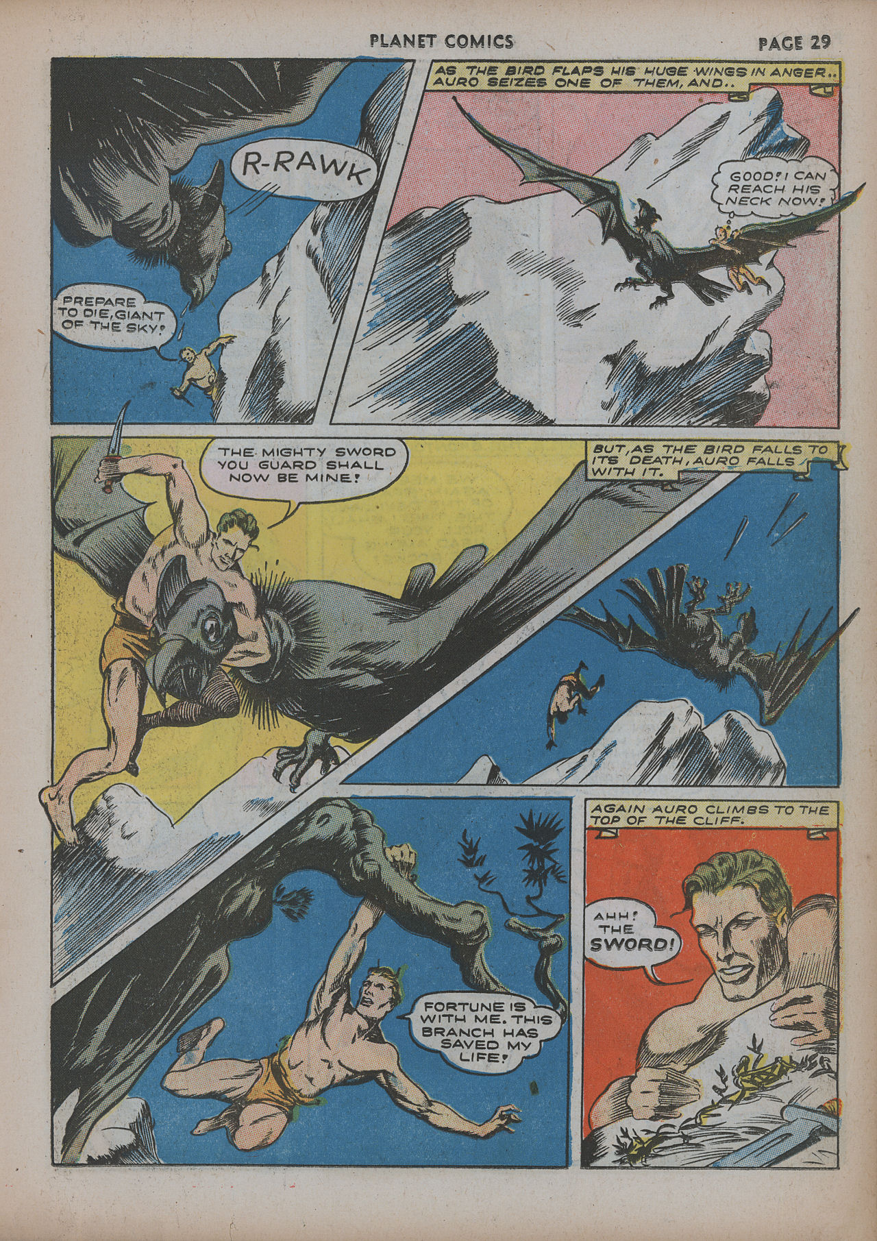 Planet Comics #20 (Fiction House), page 31. Public domain (US).