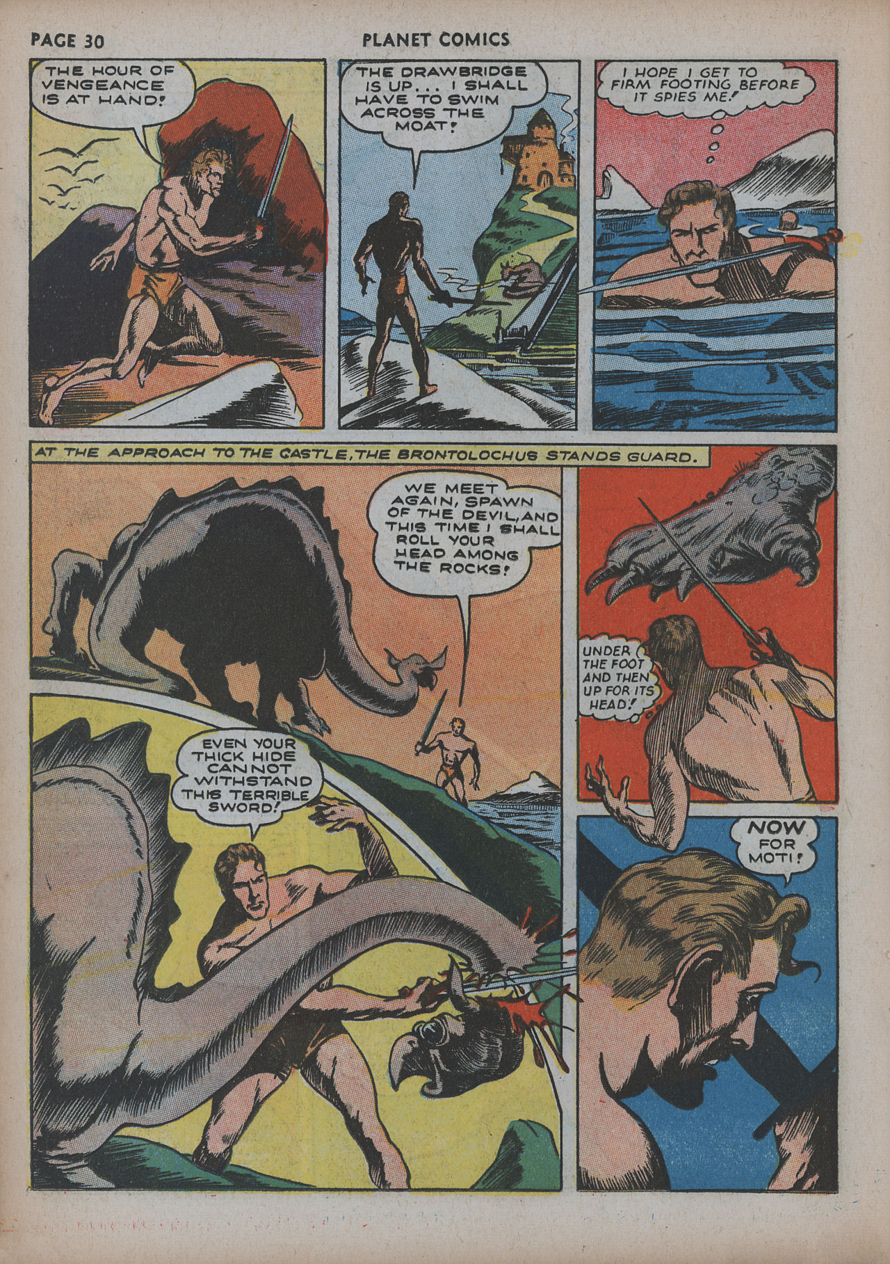 Planet Comics #20 (Fiction House), page 32. Public domain (US).