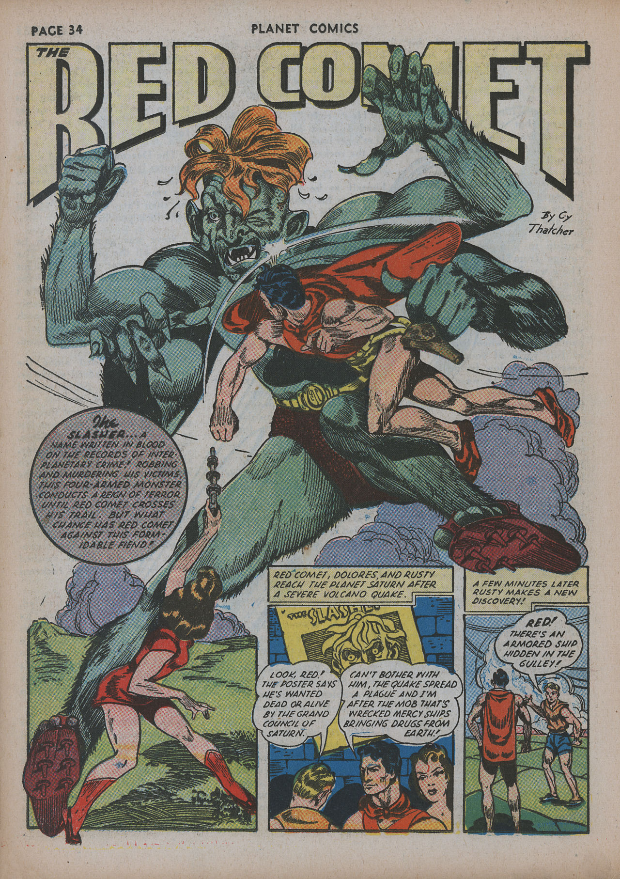 Planet Comics #20 (Fiction House), page 36. Public domain (US).
