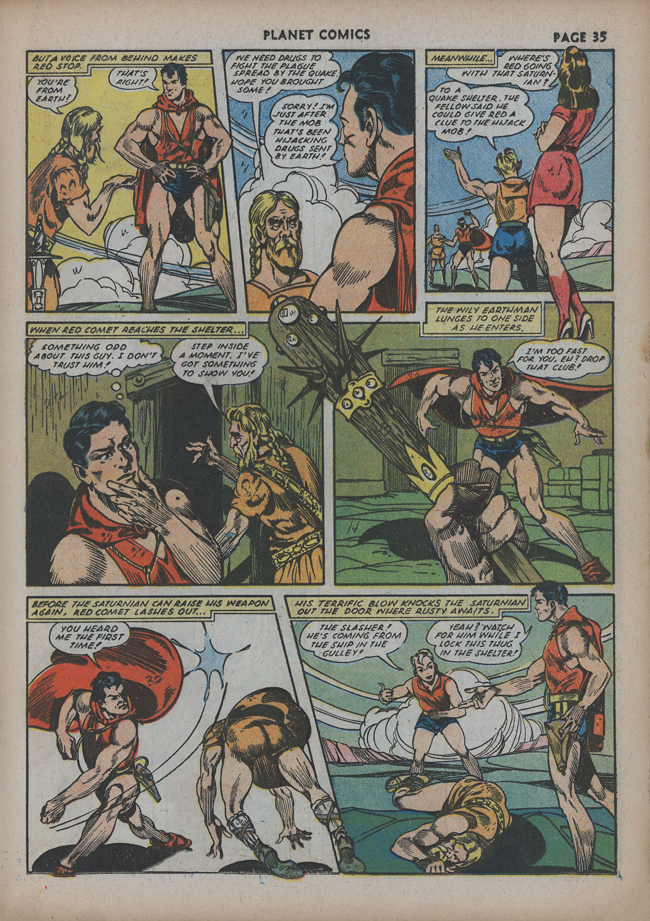 Planet Comics #20 (Fiction House), page 37. Public domain (US).