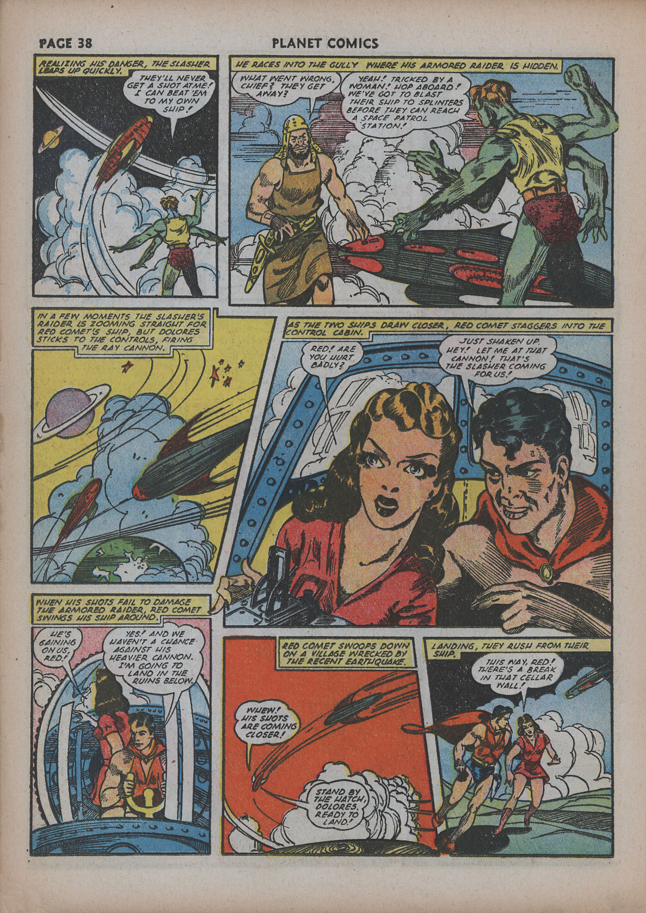 Planet Comics #20 (Fiction House), page 40. Public domain (US).