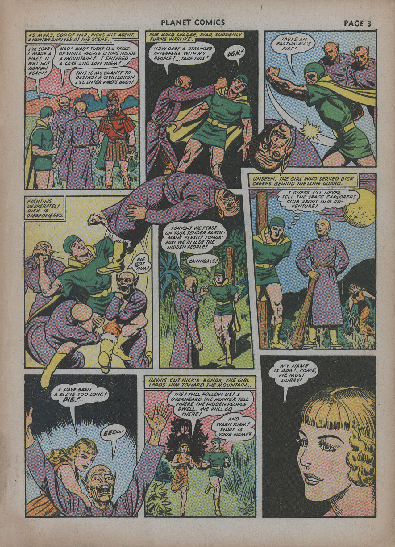 Planet Comics #20 (Fiction House), page 5. Public domain (US).